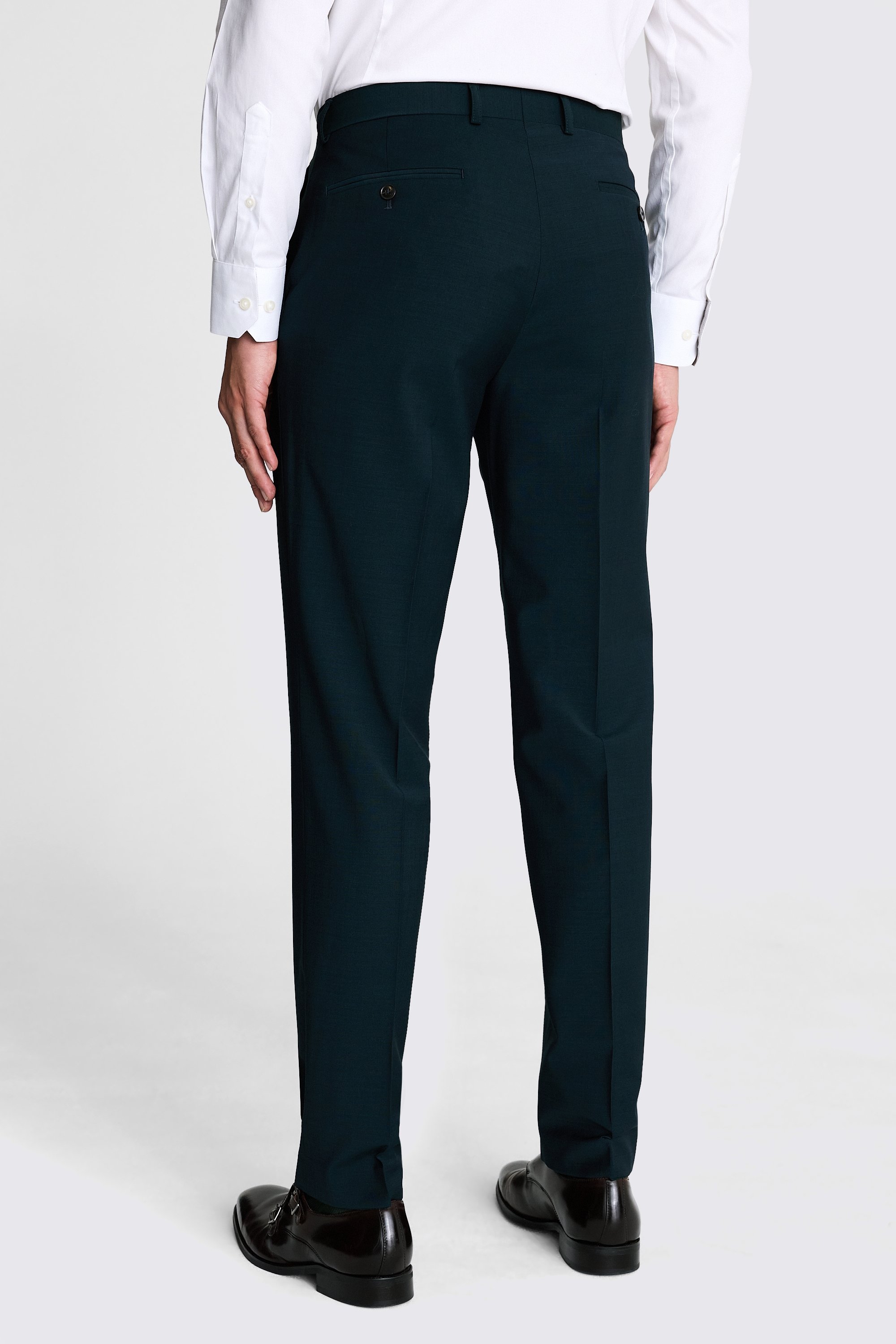 Tailored Bottle Green Performance Trousers