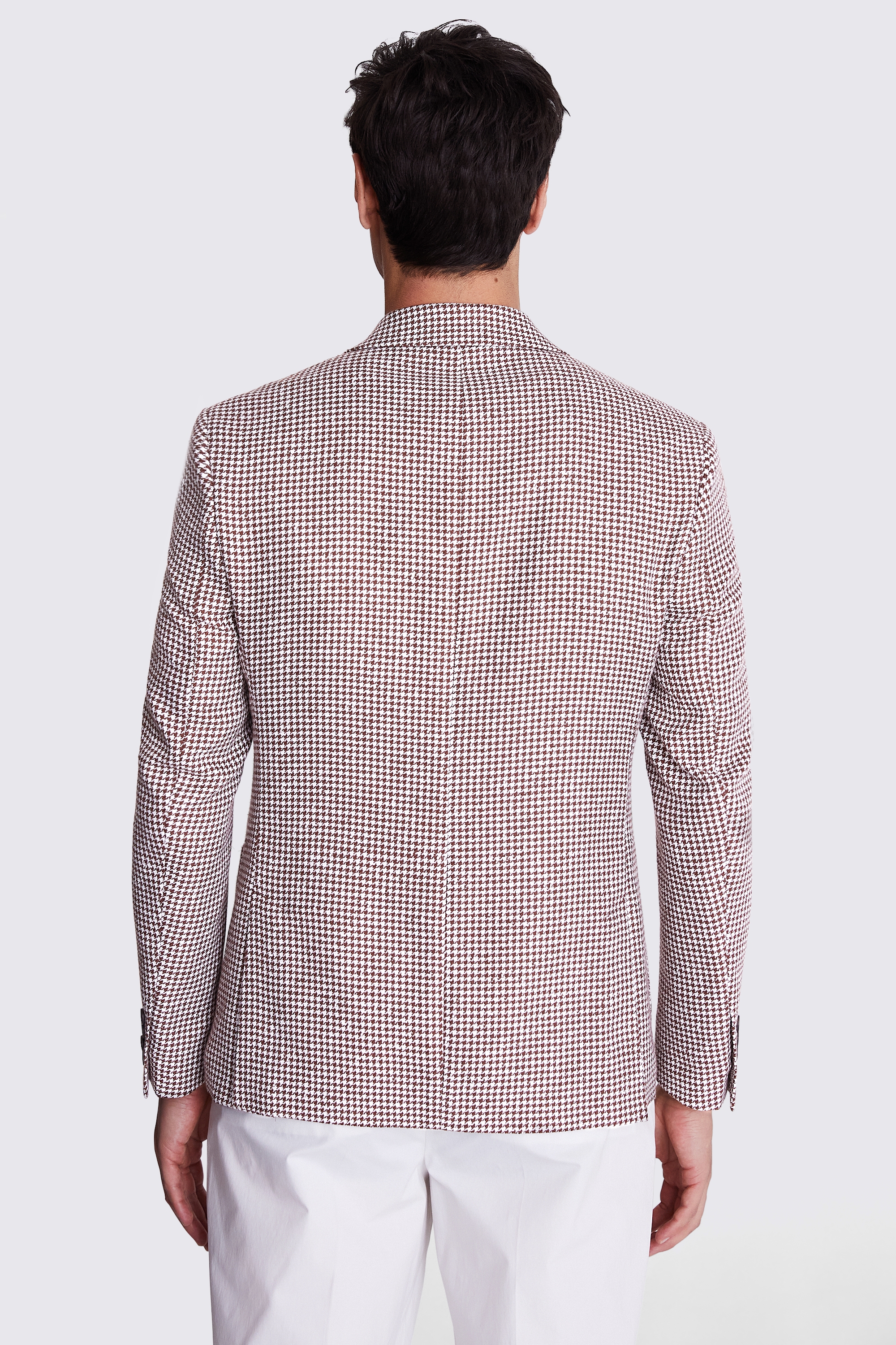 Slim Fit Copper Houndstooth Jacket
