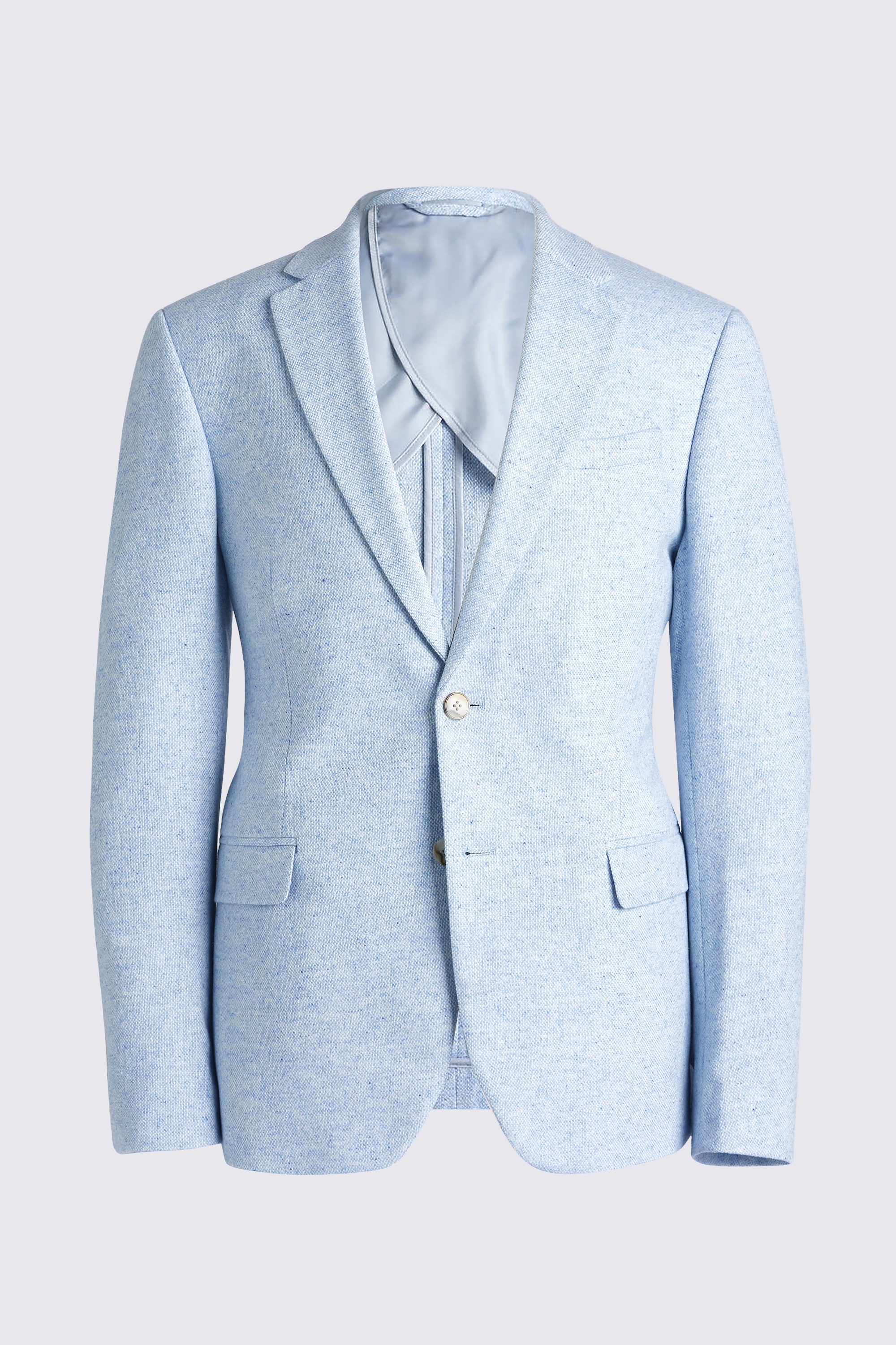 Slim Fit Light Blue Donegal Tweed Jacket | Buy Online at Moss