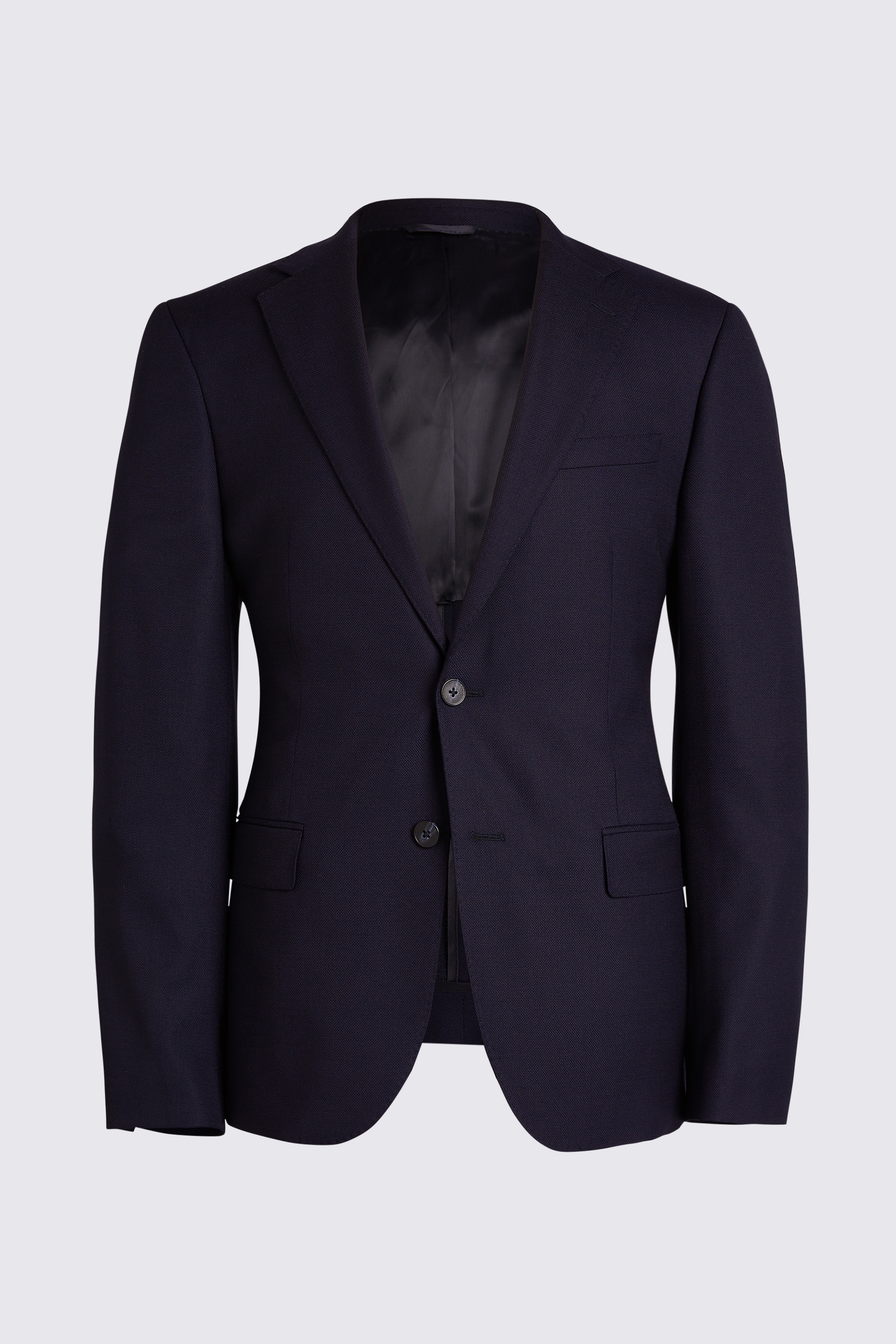 Italian Slim Fit Navy Hopsack Jacket