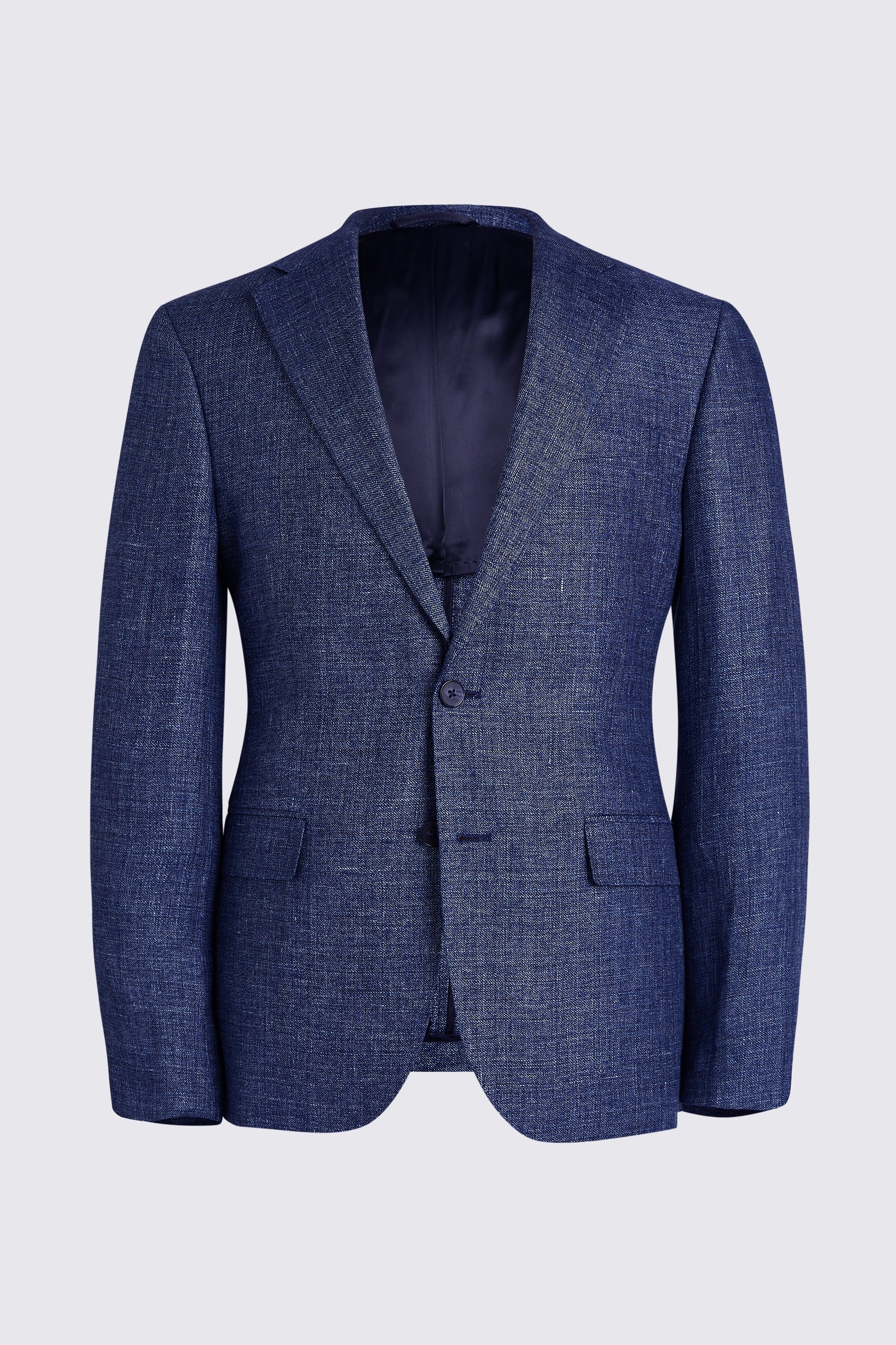 Italian Slim Fit Blue Texture Jacket