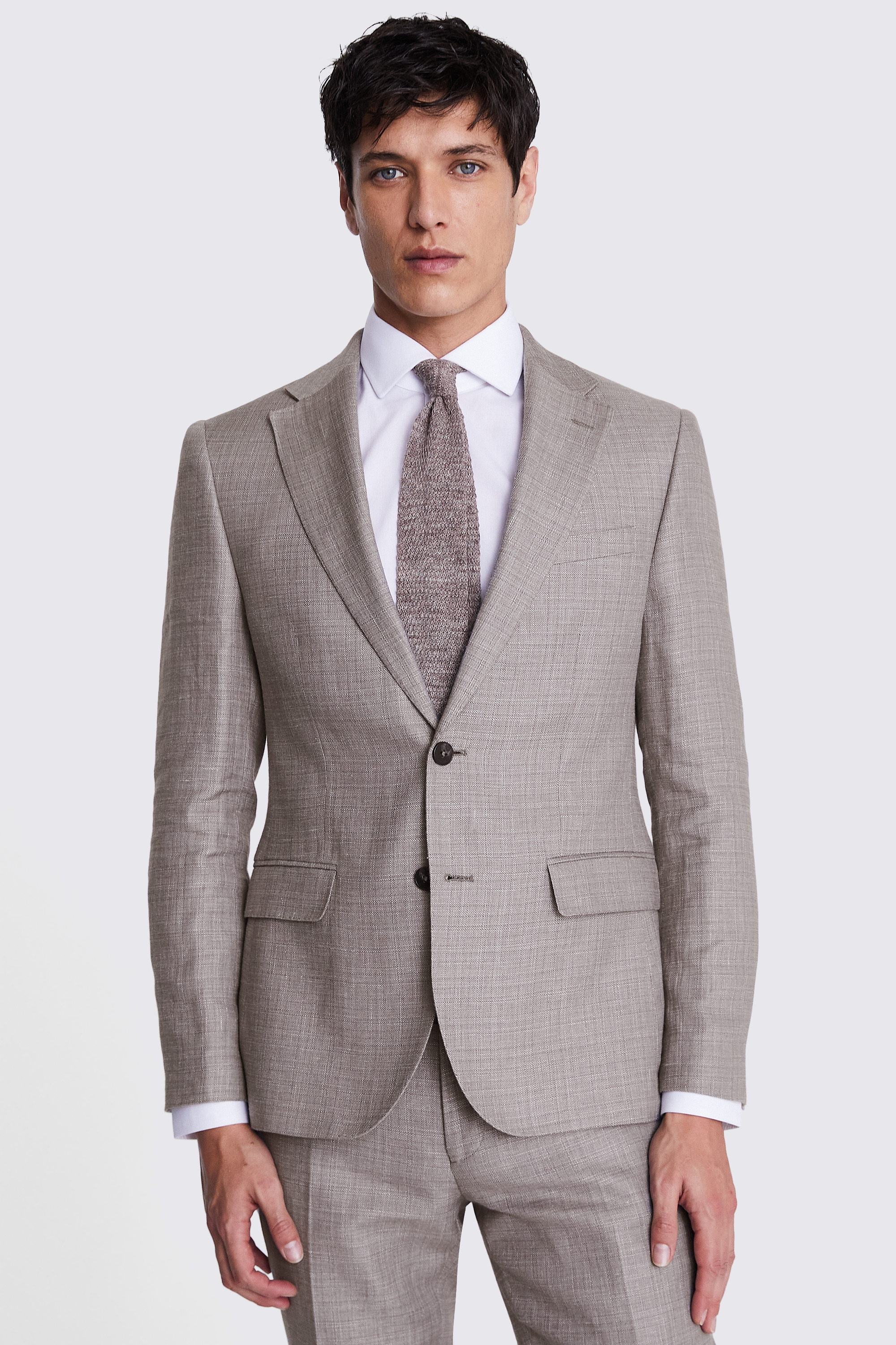 Italian Slim Fit Light Taupe Jacket