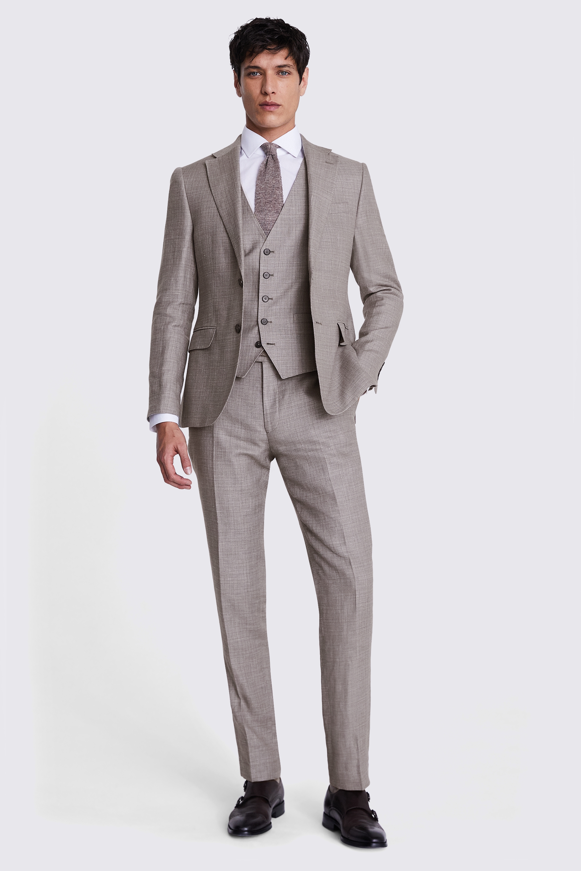 Italian Slim Fit Light Taupe Jacket