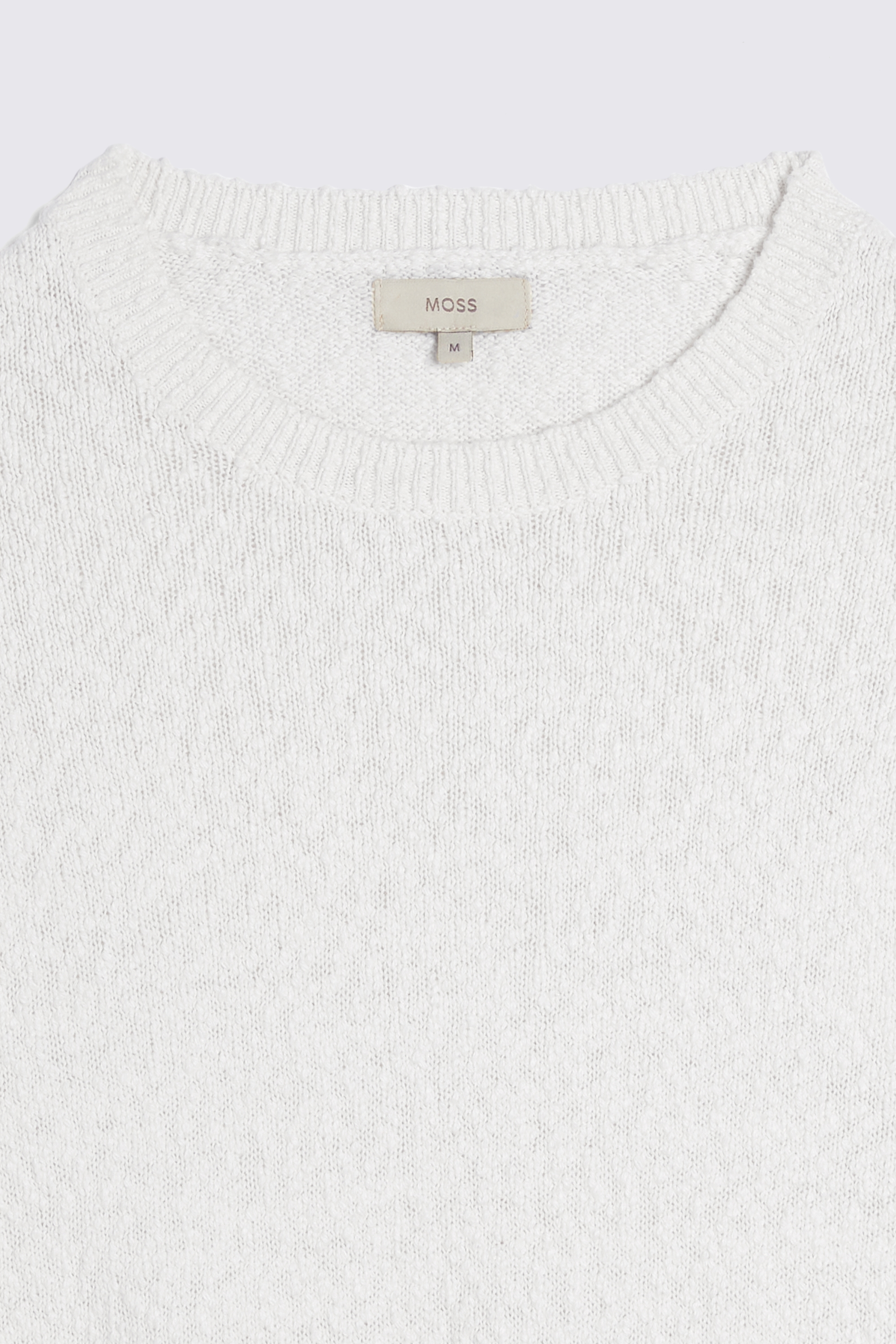 Ecru Slouchy Bouclé Crew-Neck Jumper