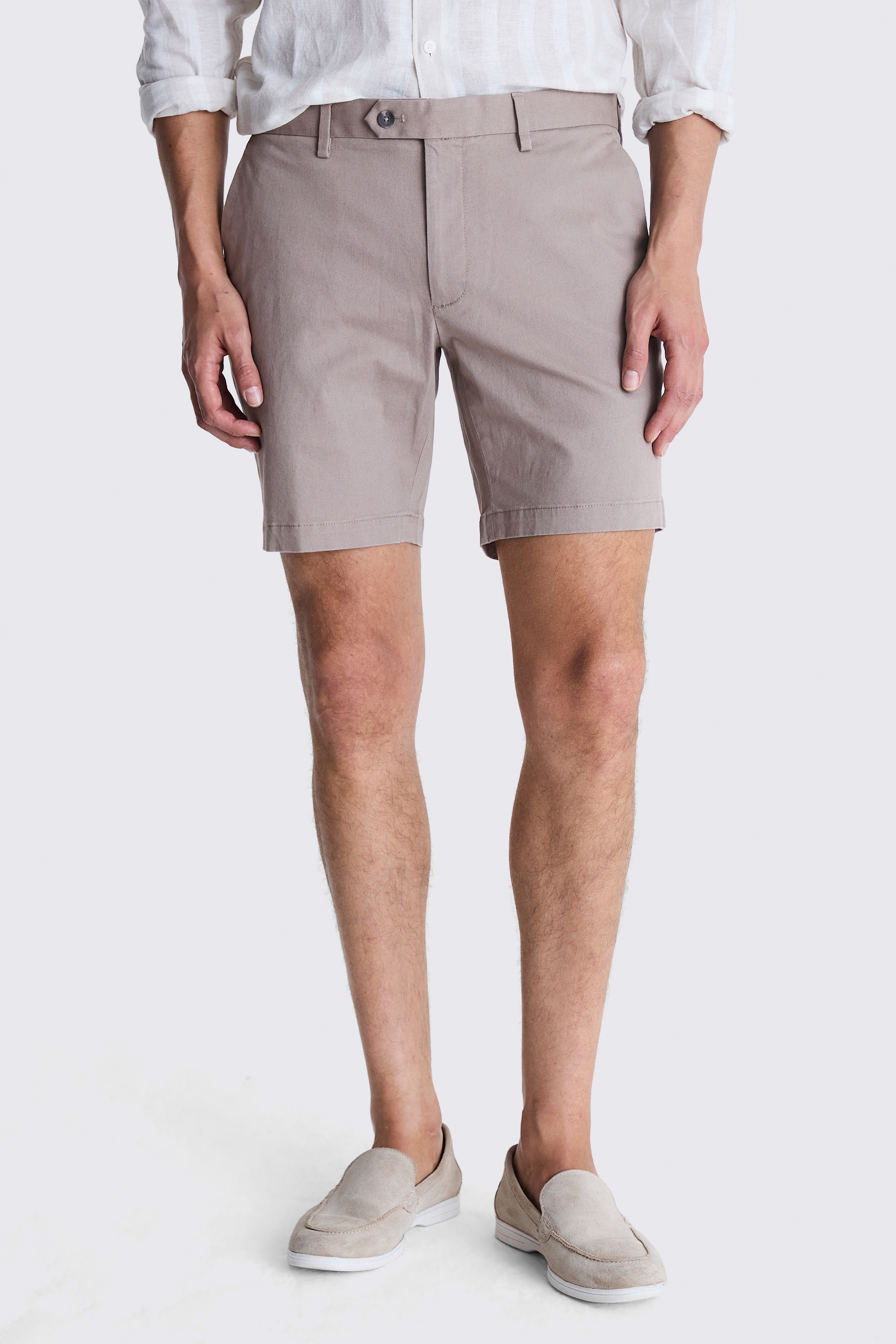 Slim Fit Dark Taupe Chino Shorts