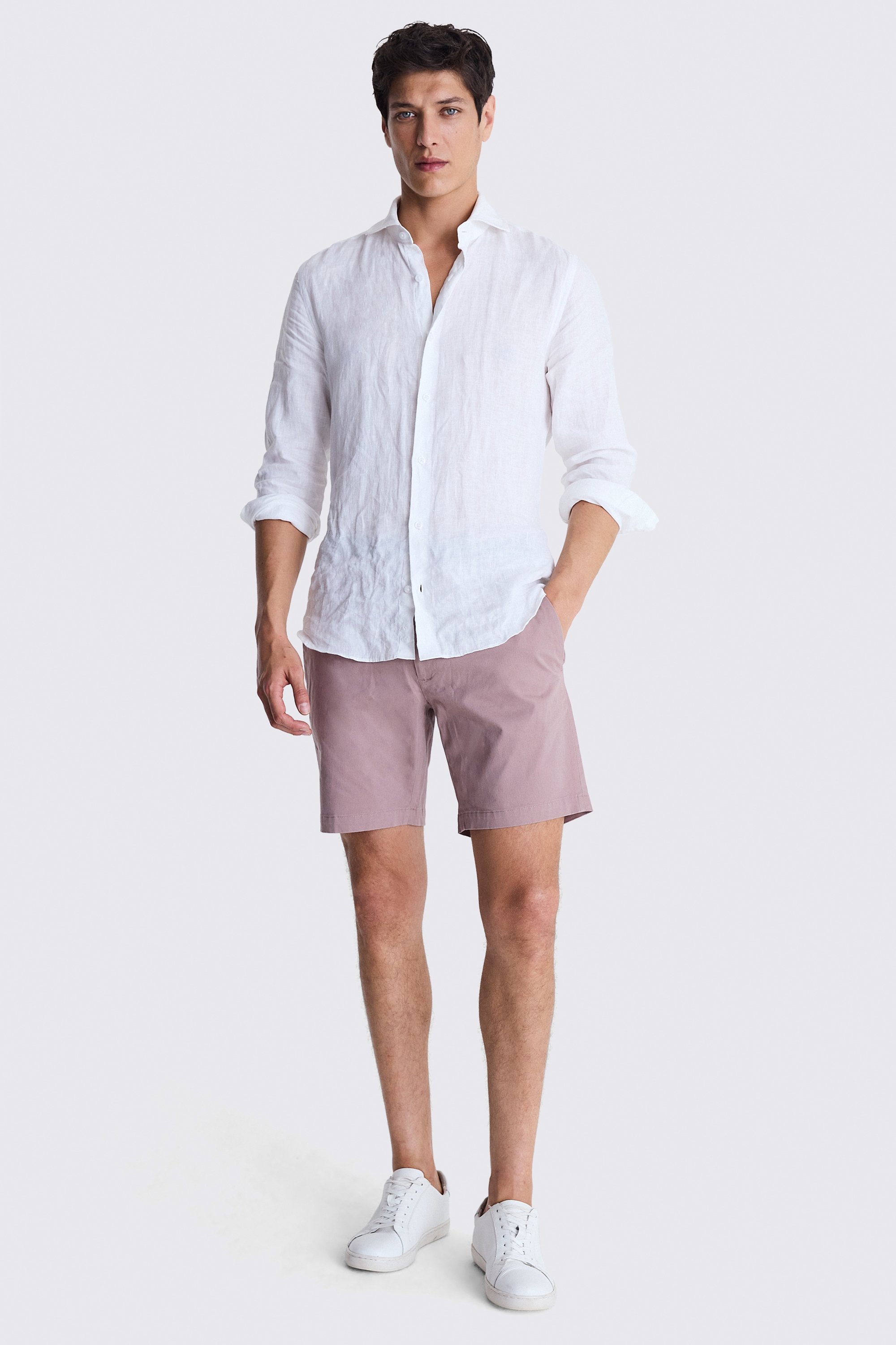 Slim Fit Dusty Pink Chino Shorts