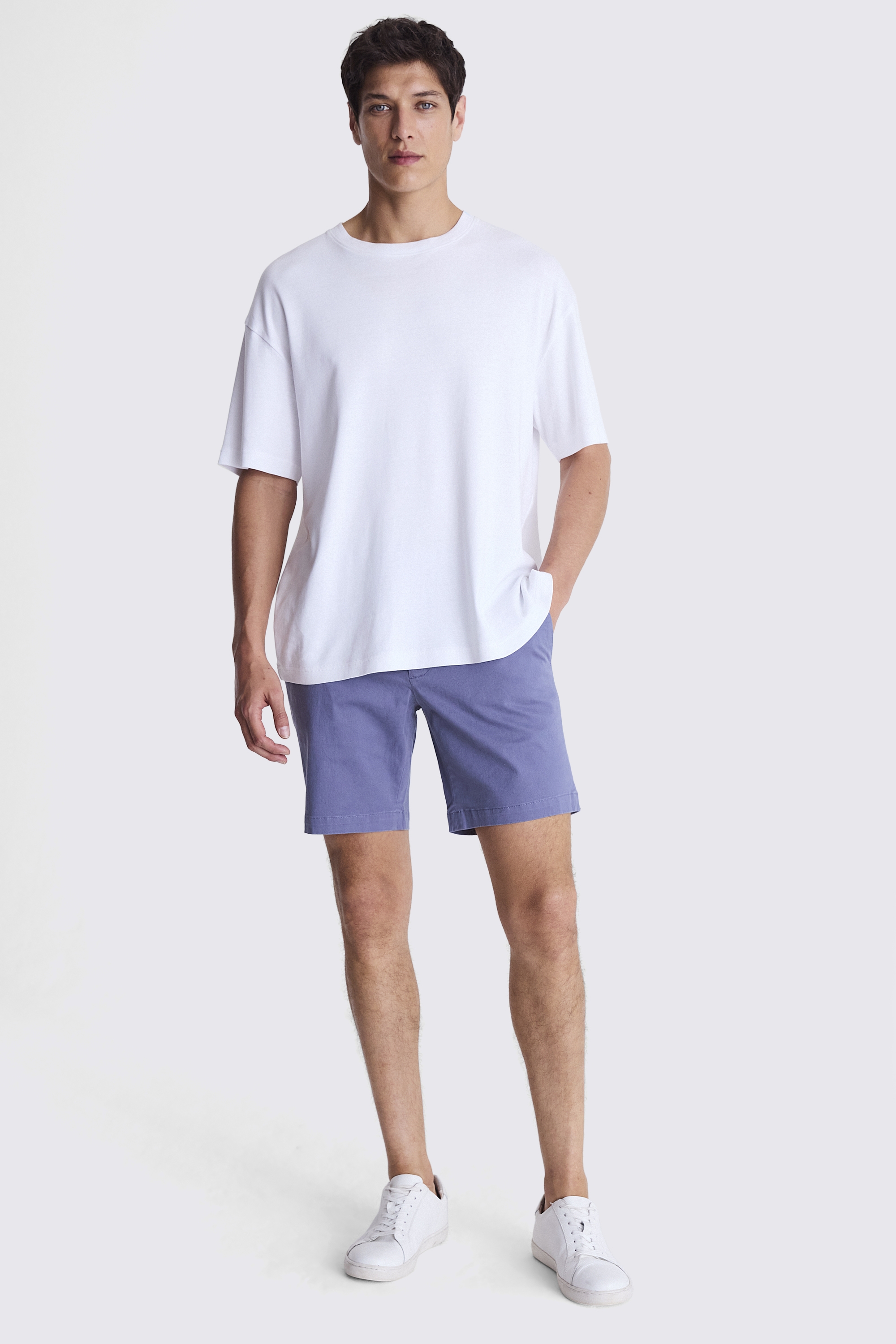 Slim Fit Blue Chino Shorts