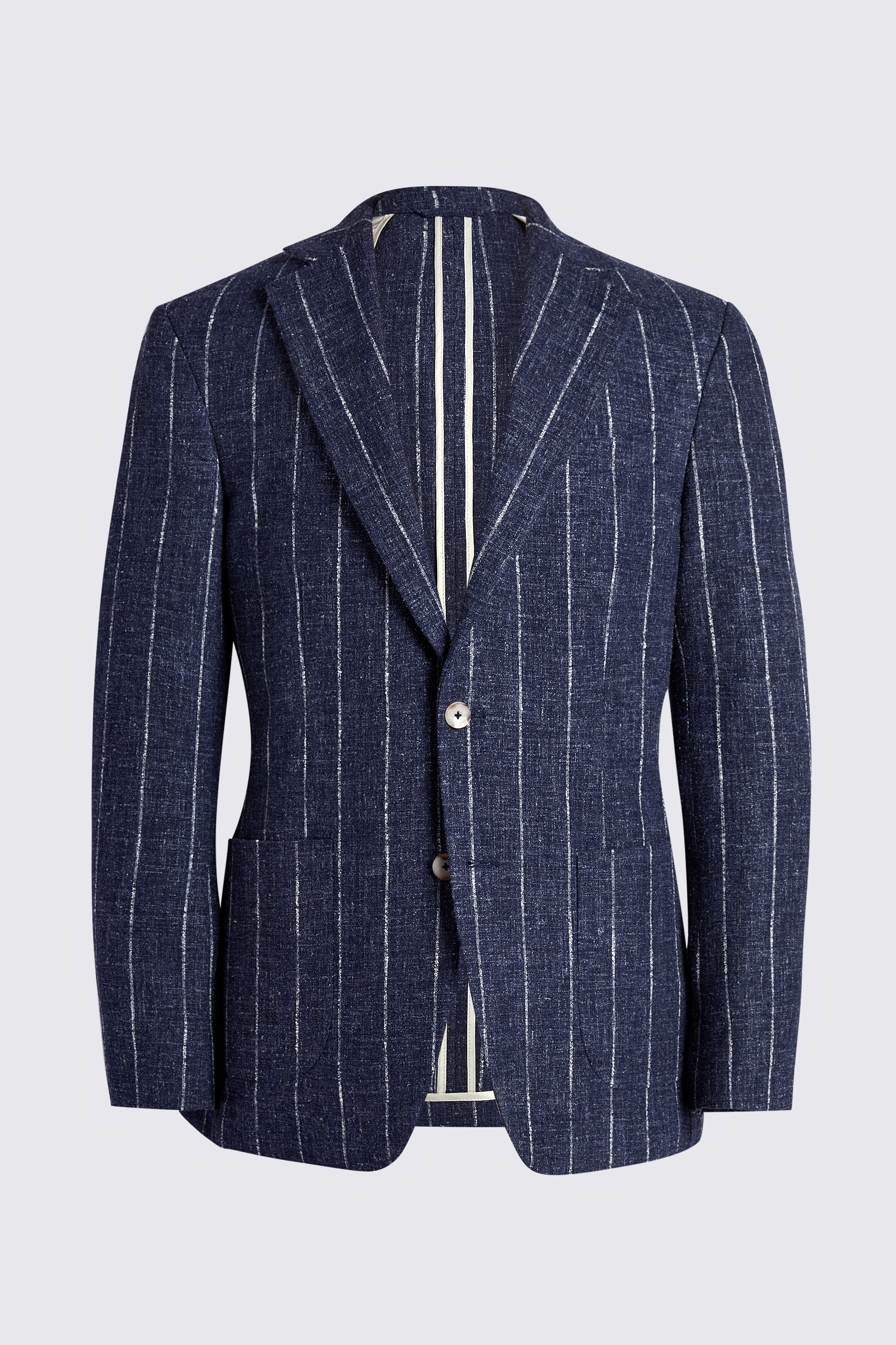 Italian Tailored Fit Blue Stripe Jacket