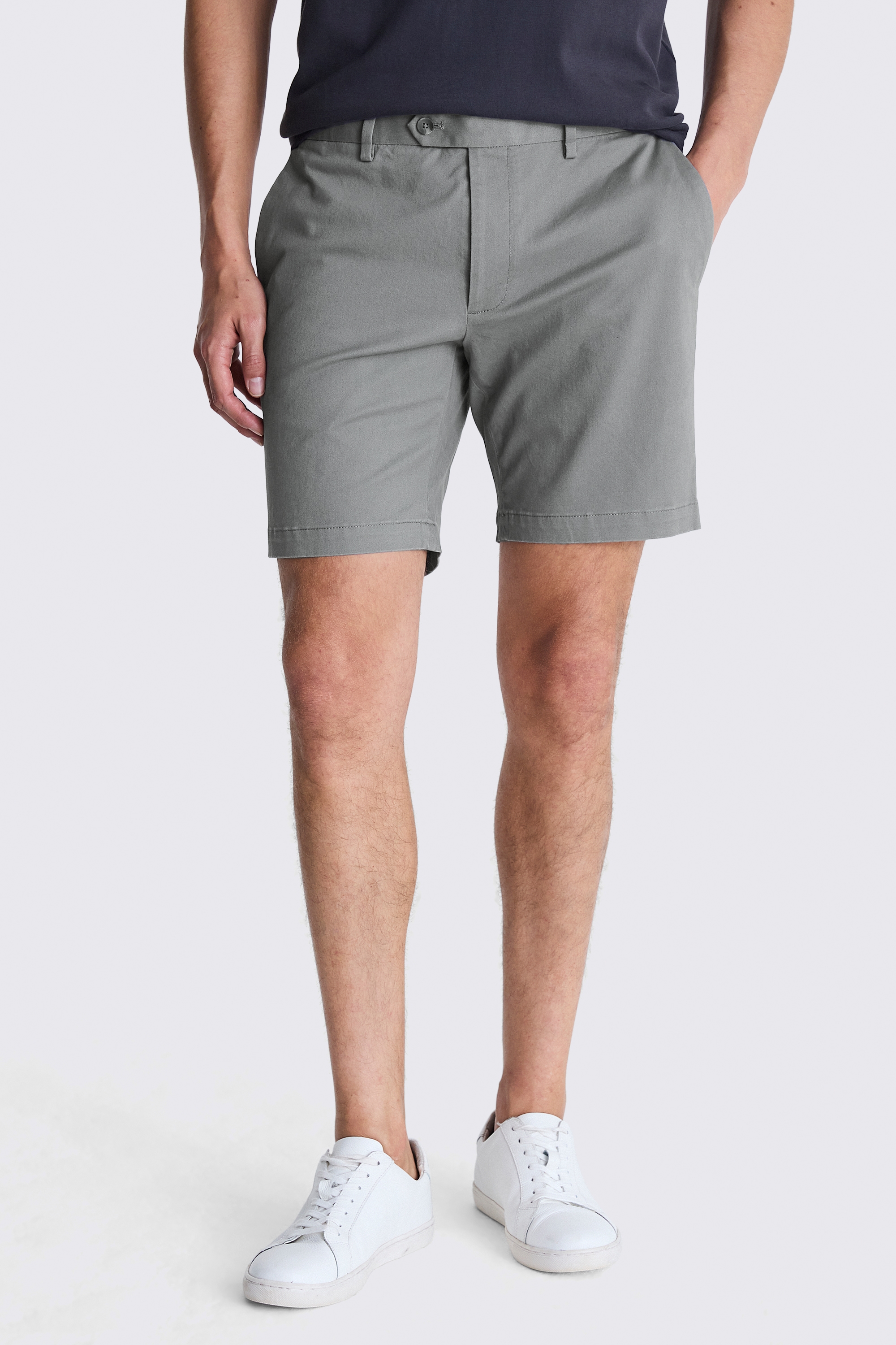 Slim Fit Grey Chino Short