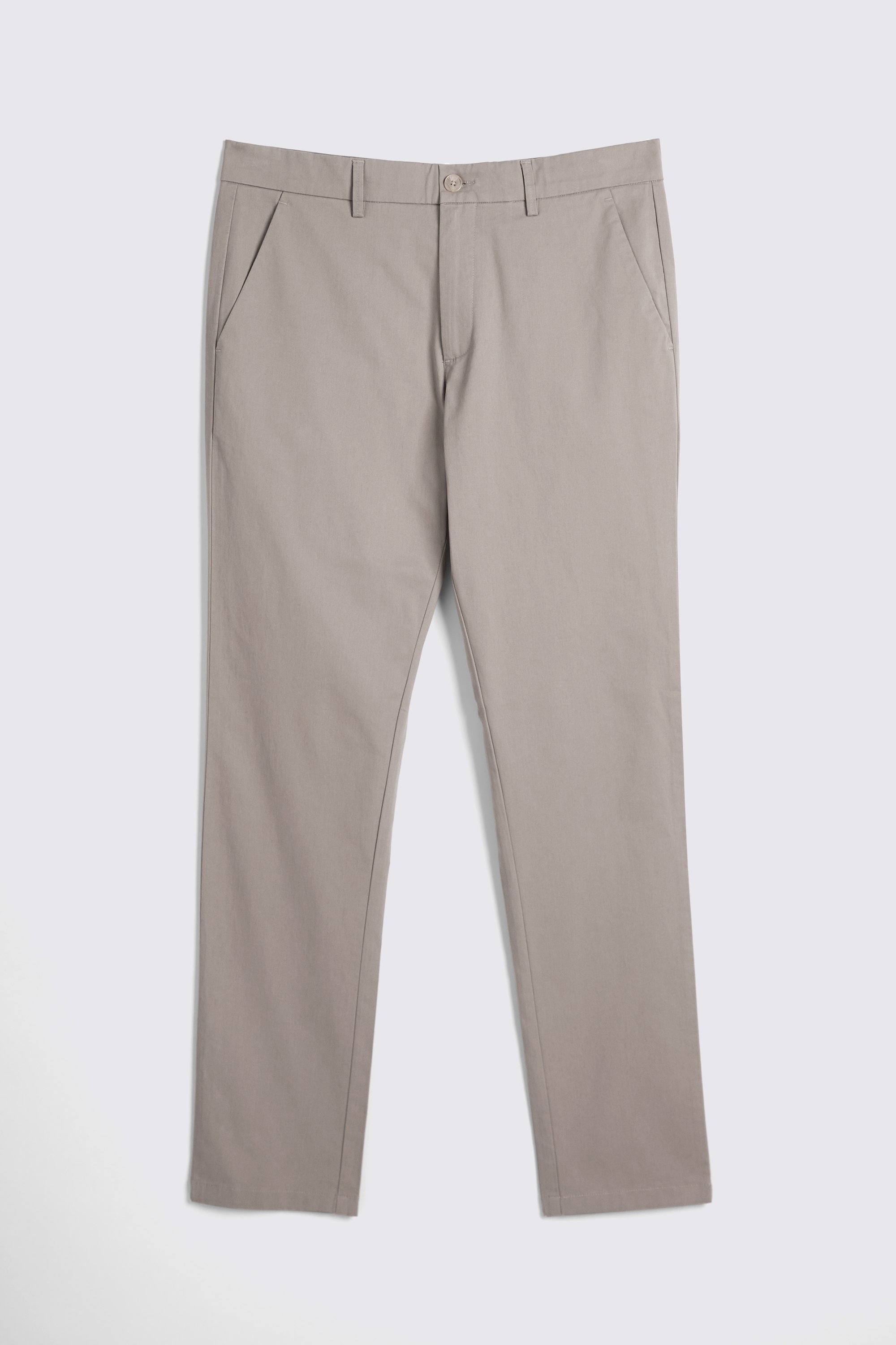 Tailored Fit Dark Taupe Stretch Chinos