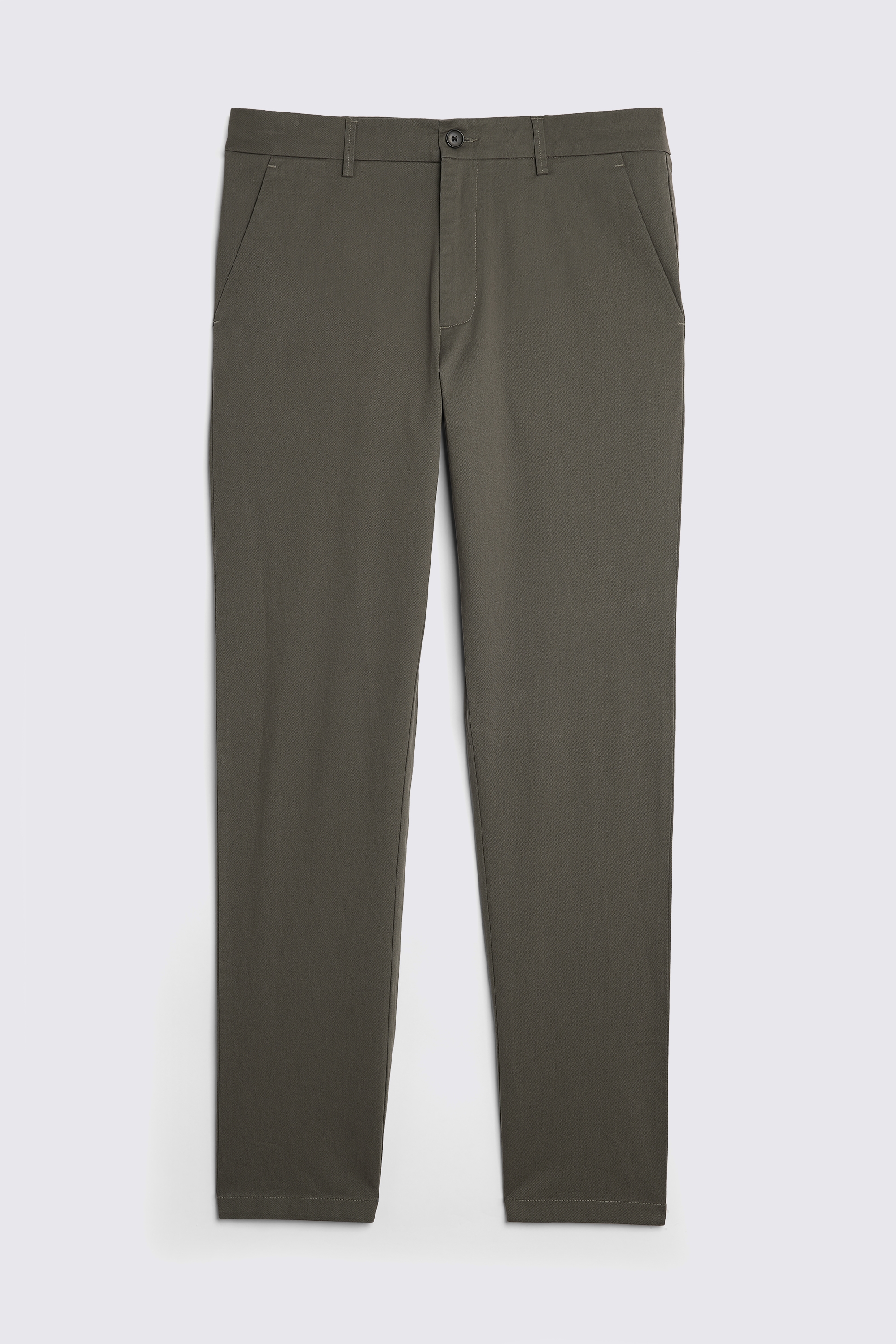 Tailored Fit Khaki Stretch Chinos