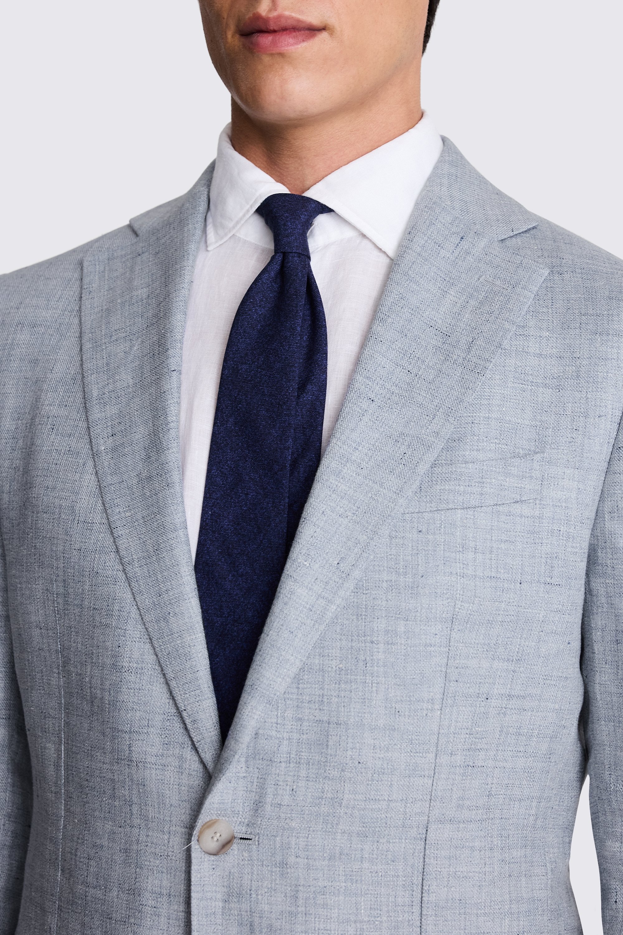 Custom Made light blue linen suit