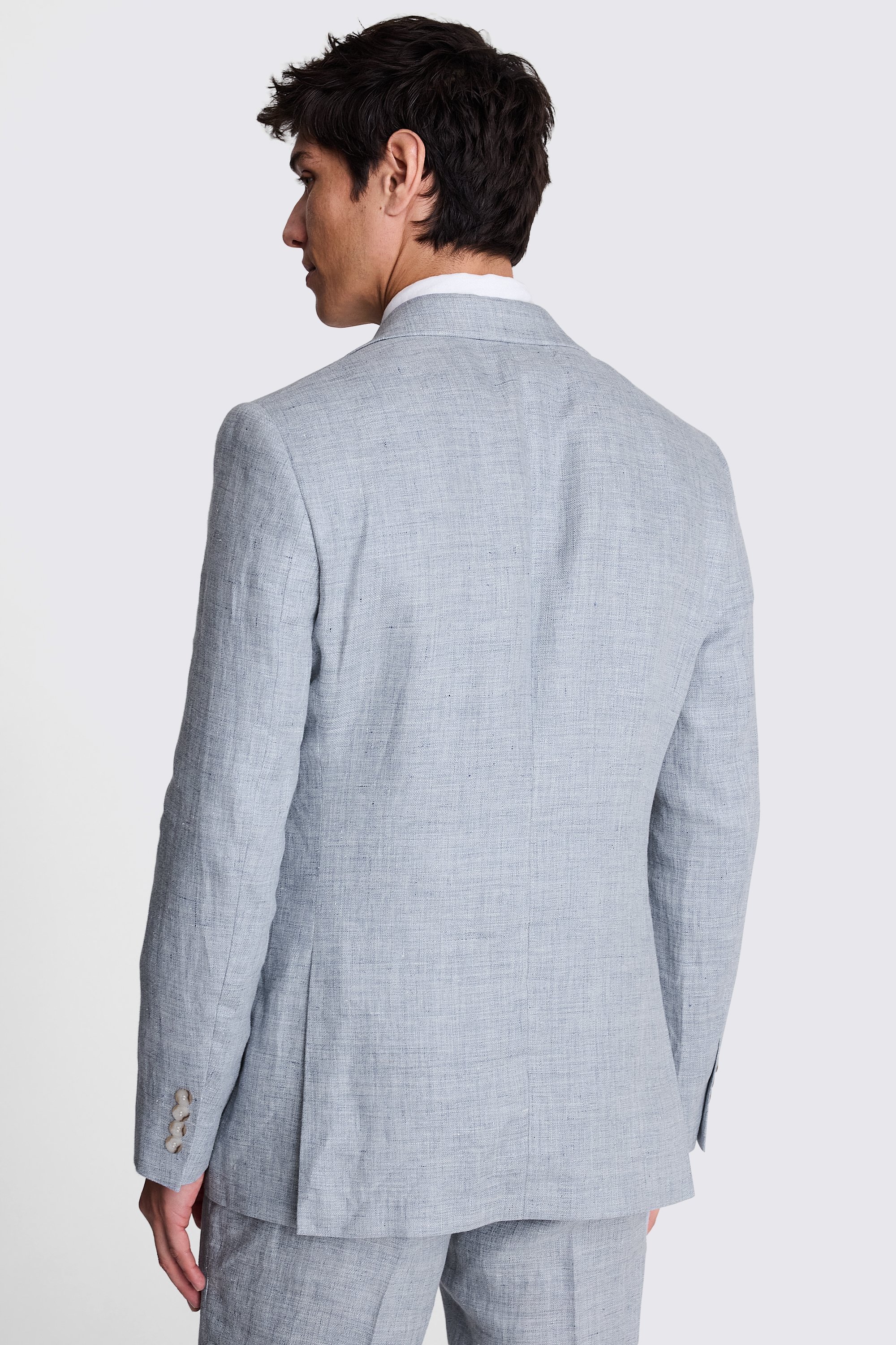 Custom Made light blue linen suit