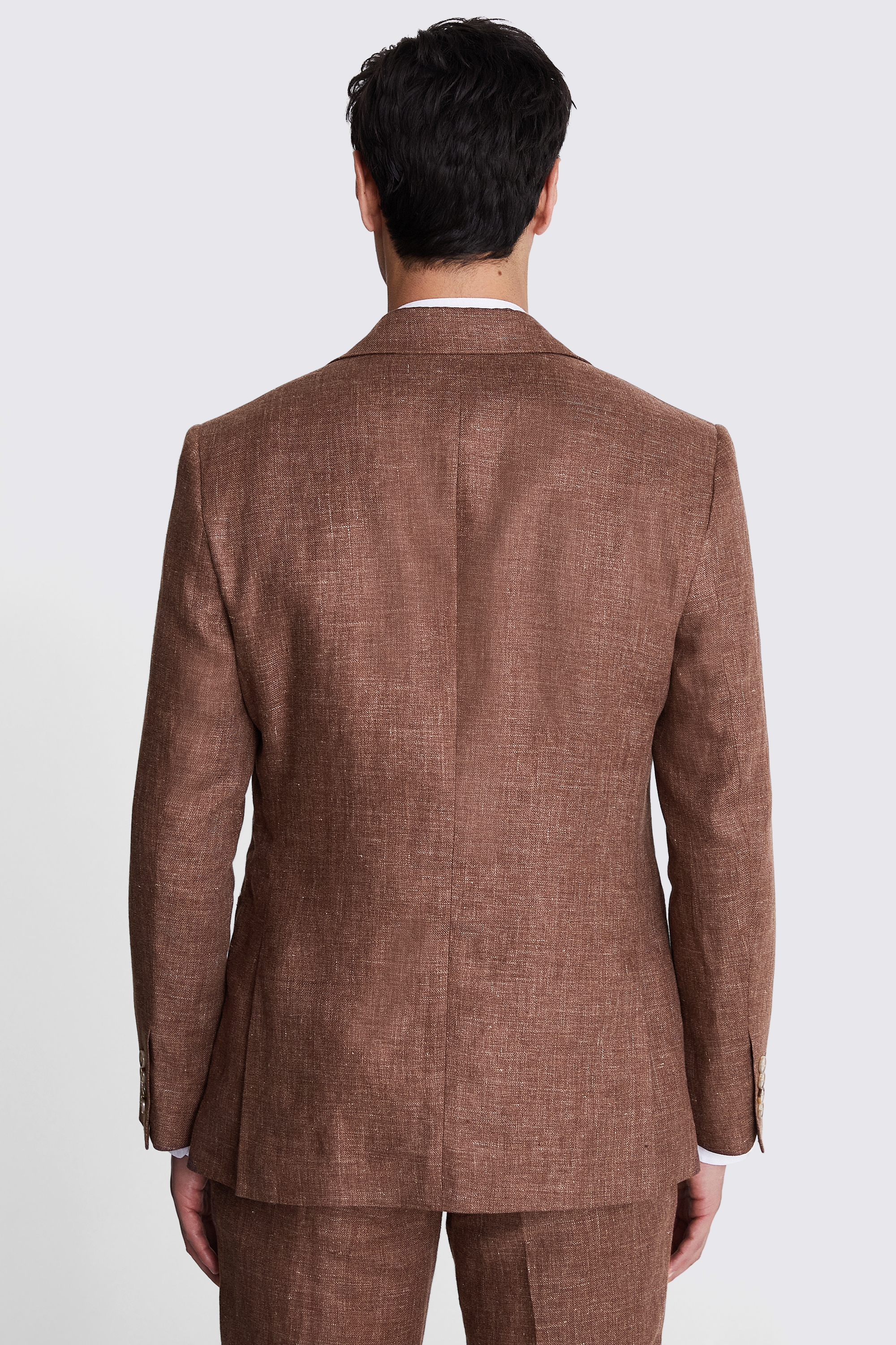 Tailored Fit Copper Linen Jacket