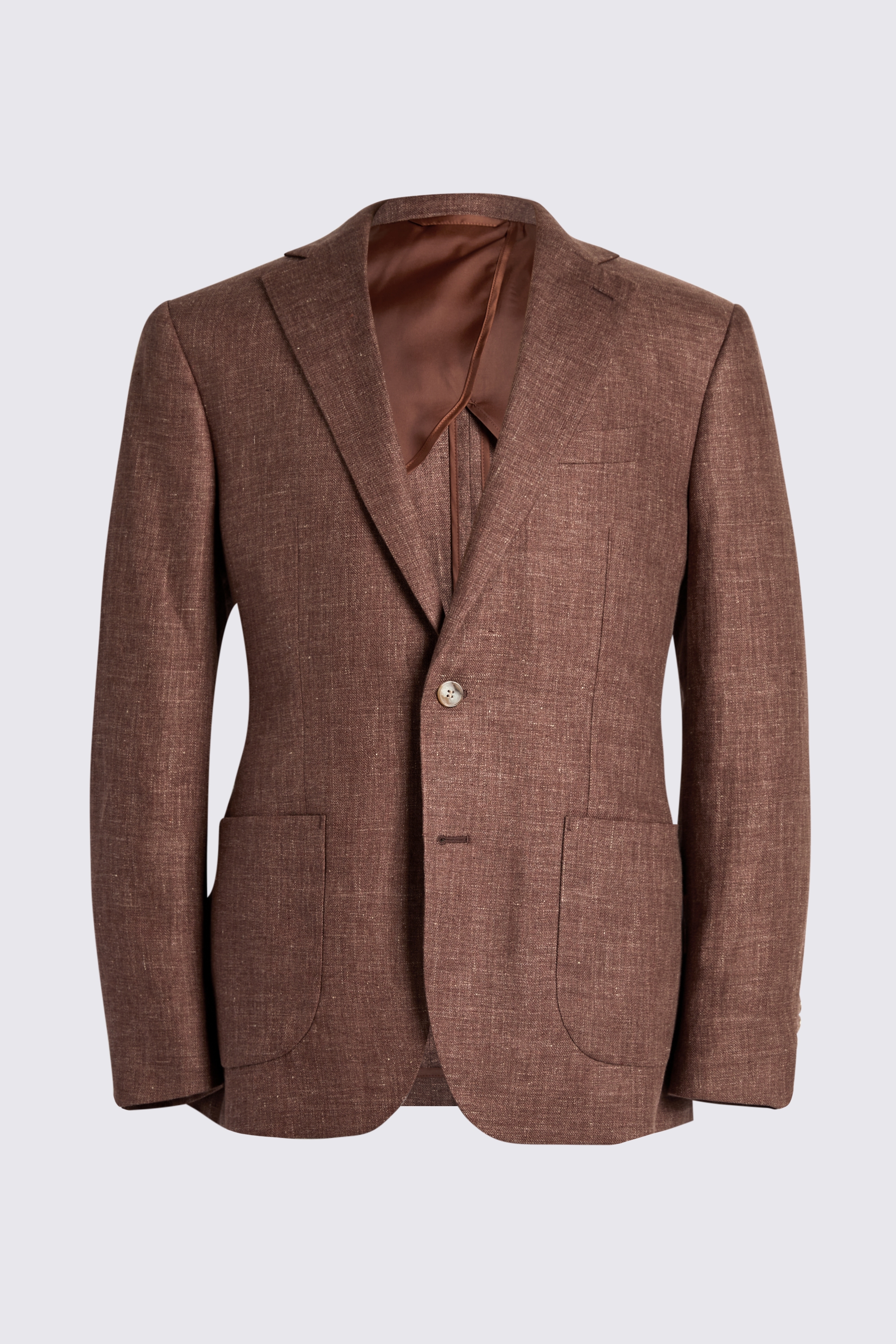 Tailored Fit Copper Linen Jacket