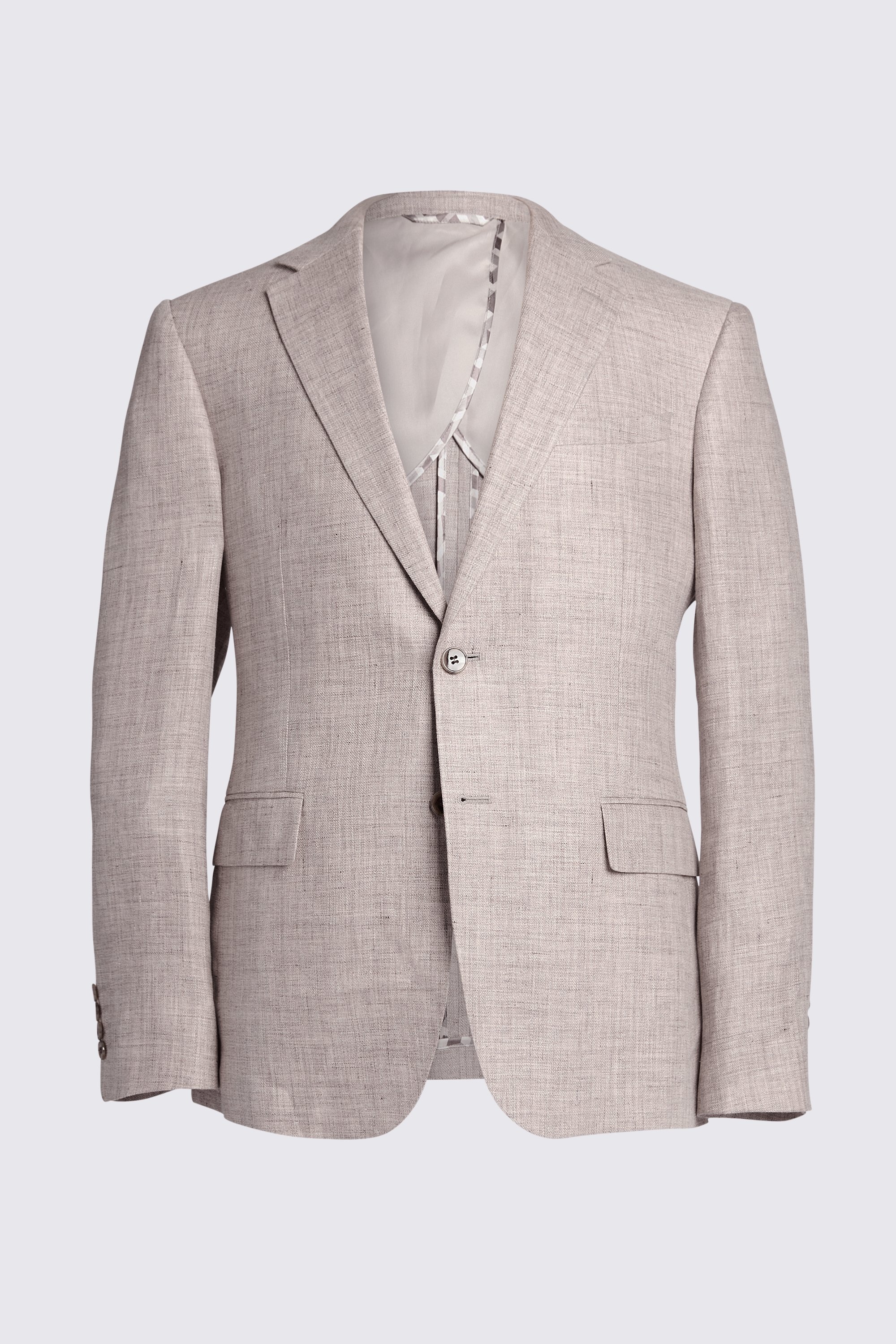 Slim Fit Oatmeal Linen Suit