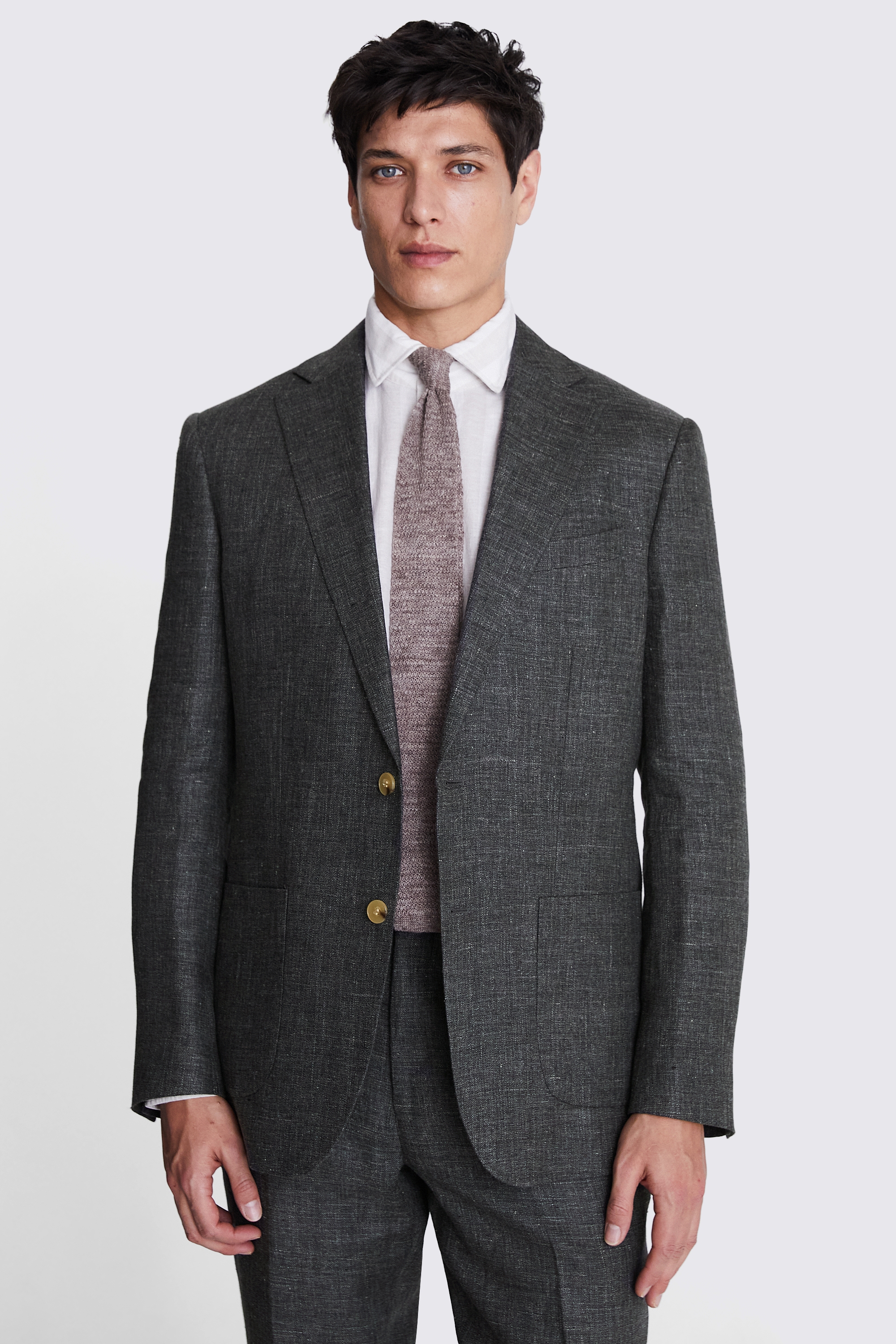 Custom Made khaki linen jacket