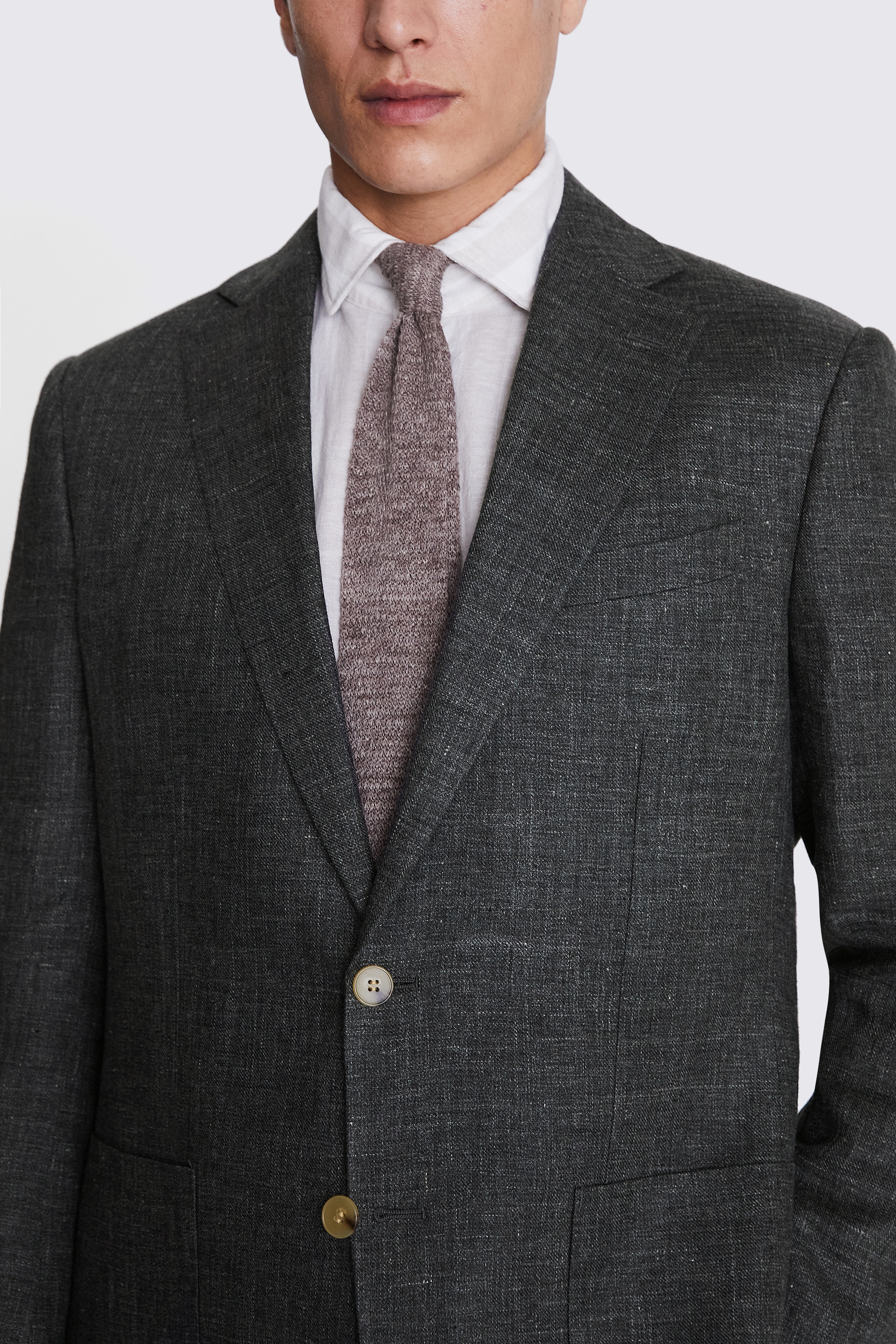 Custom Made khaki linen jacket