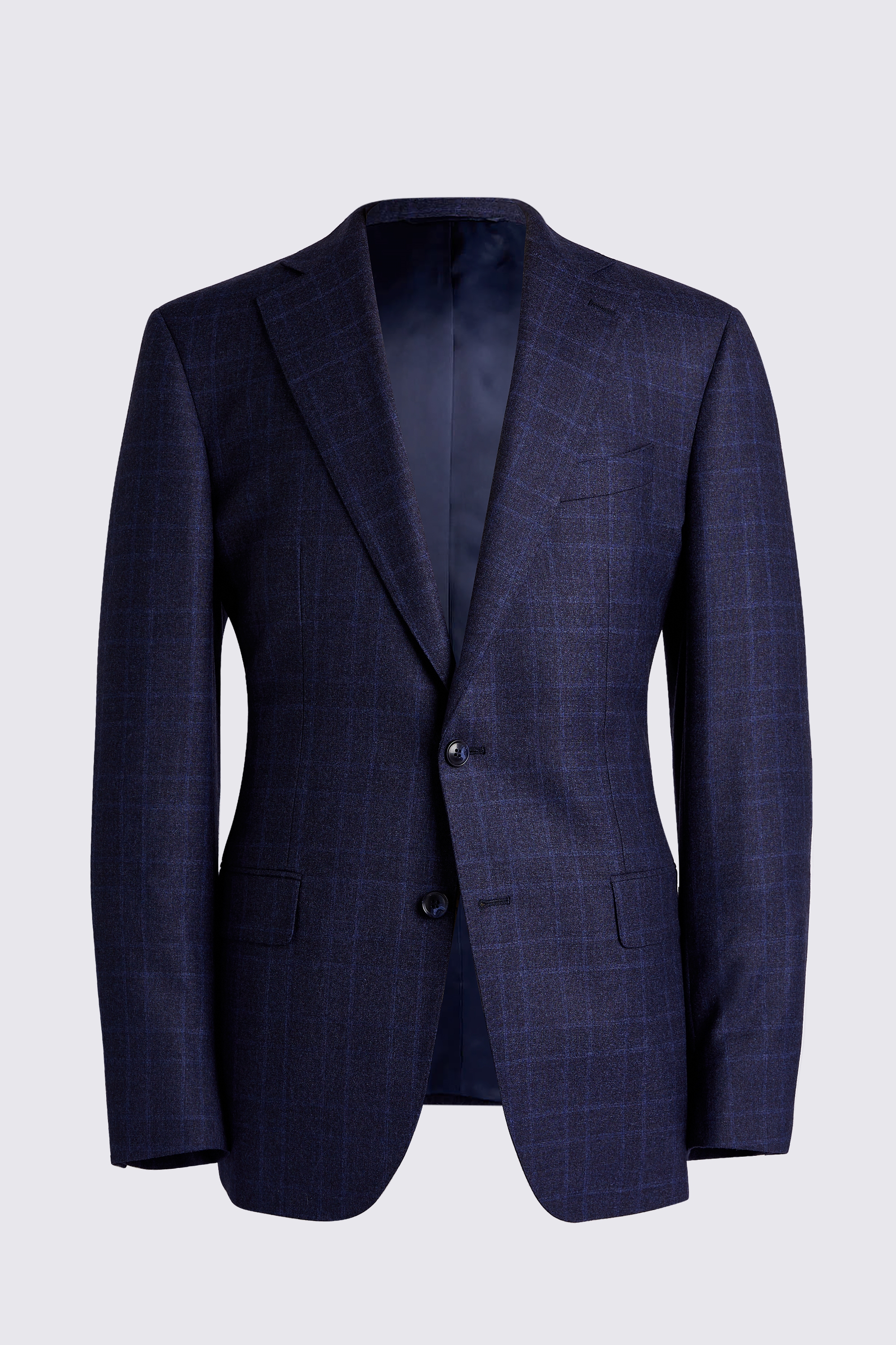 Regular Fit Blue Check Jacket