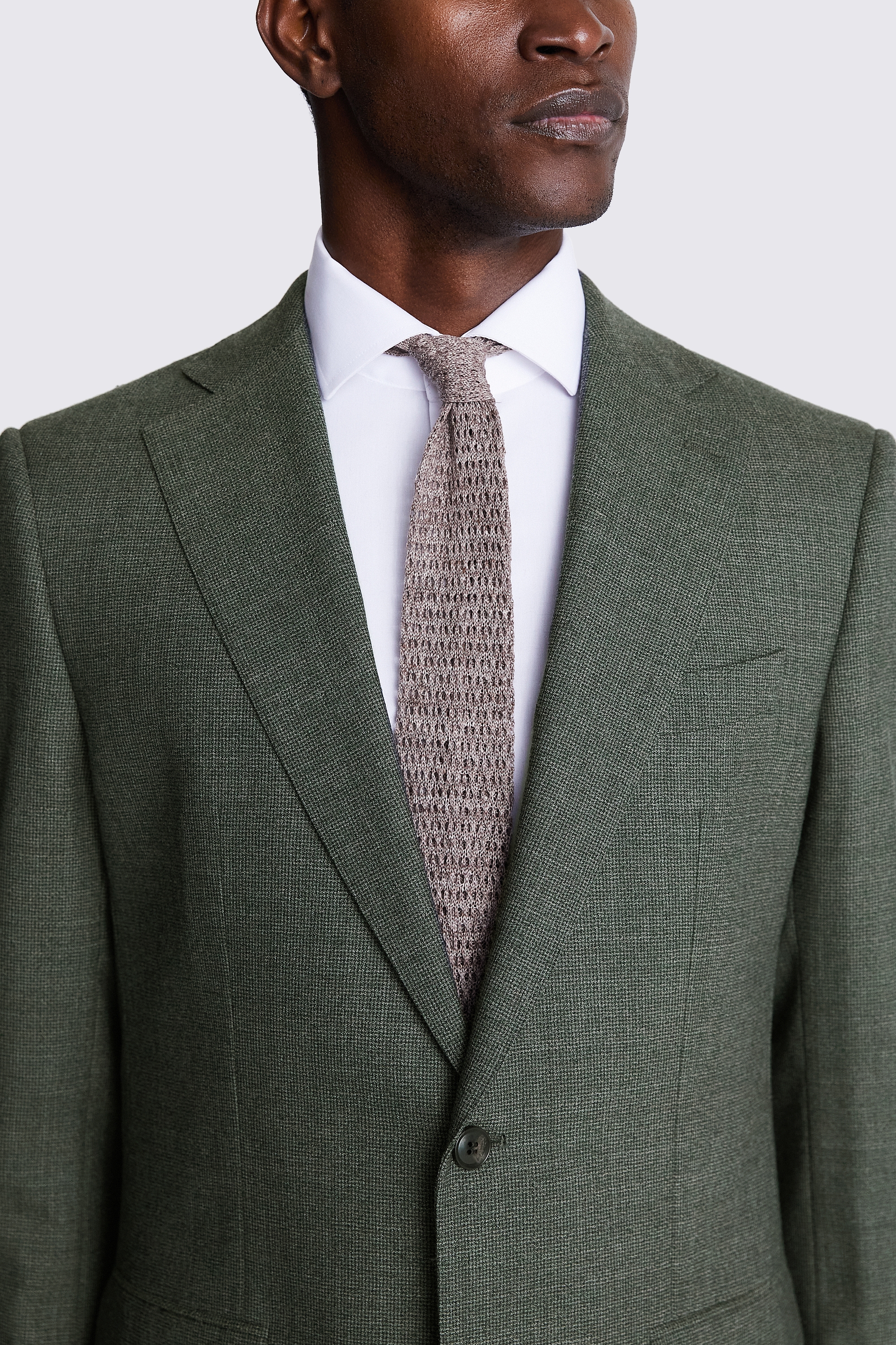 Regular Fit Green Puppytooth Jacket