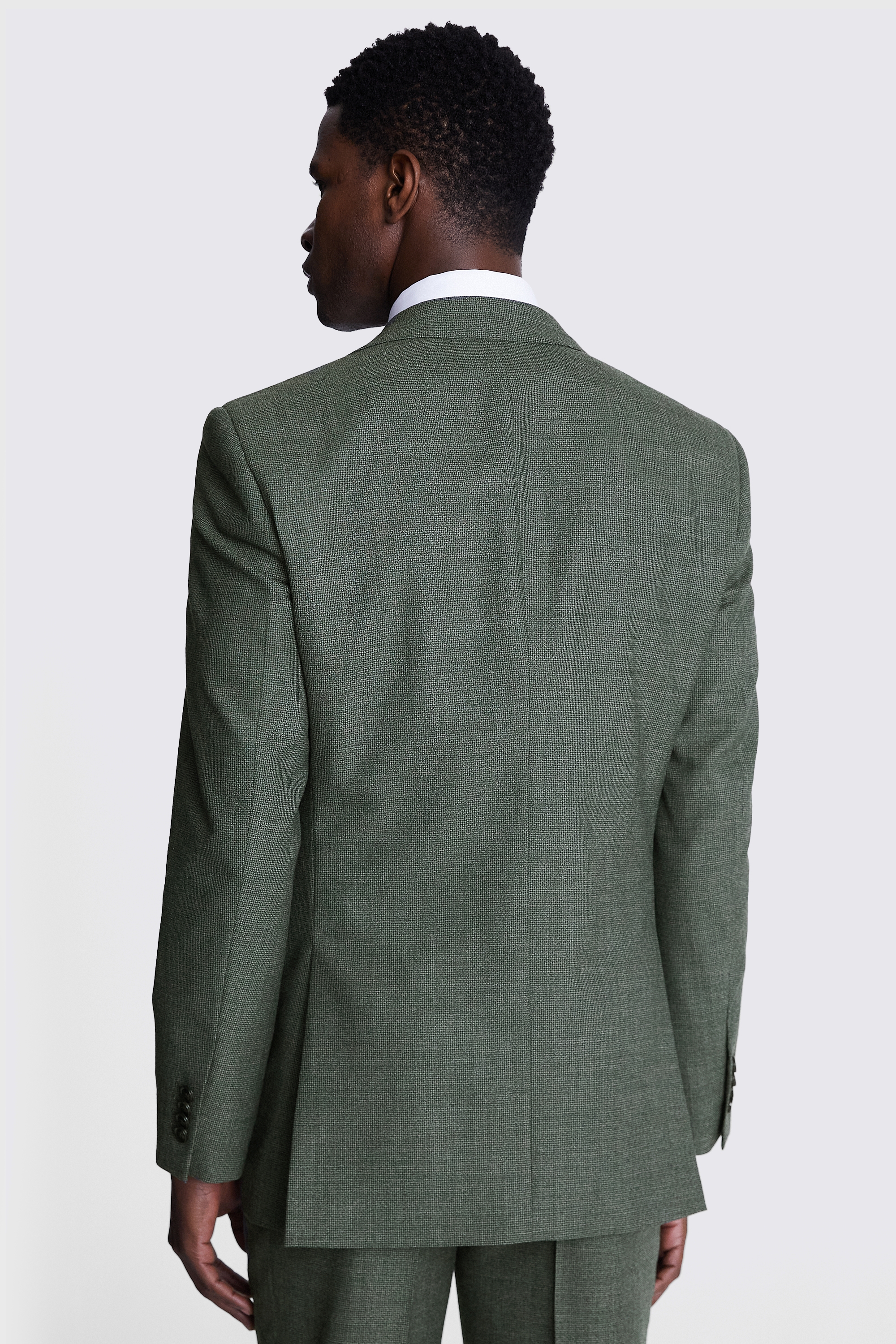 Regular Fit Green Puppytooth Jacket