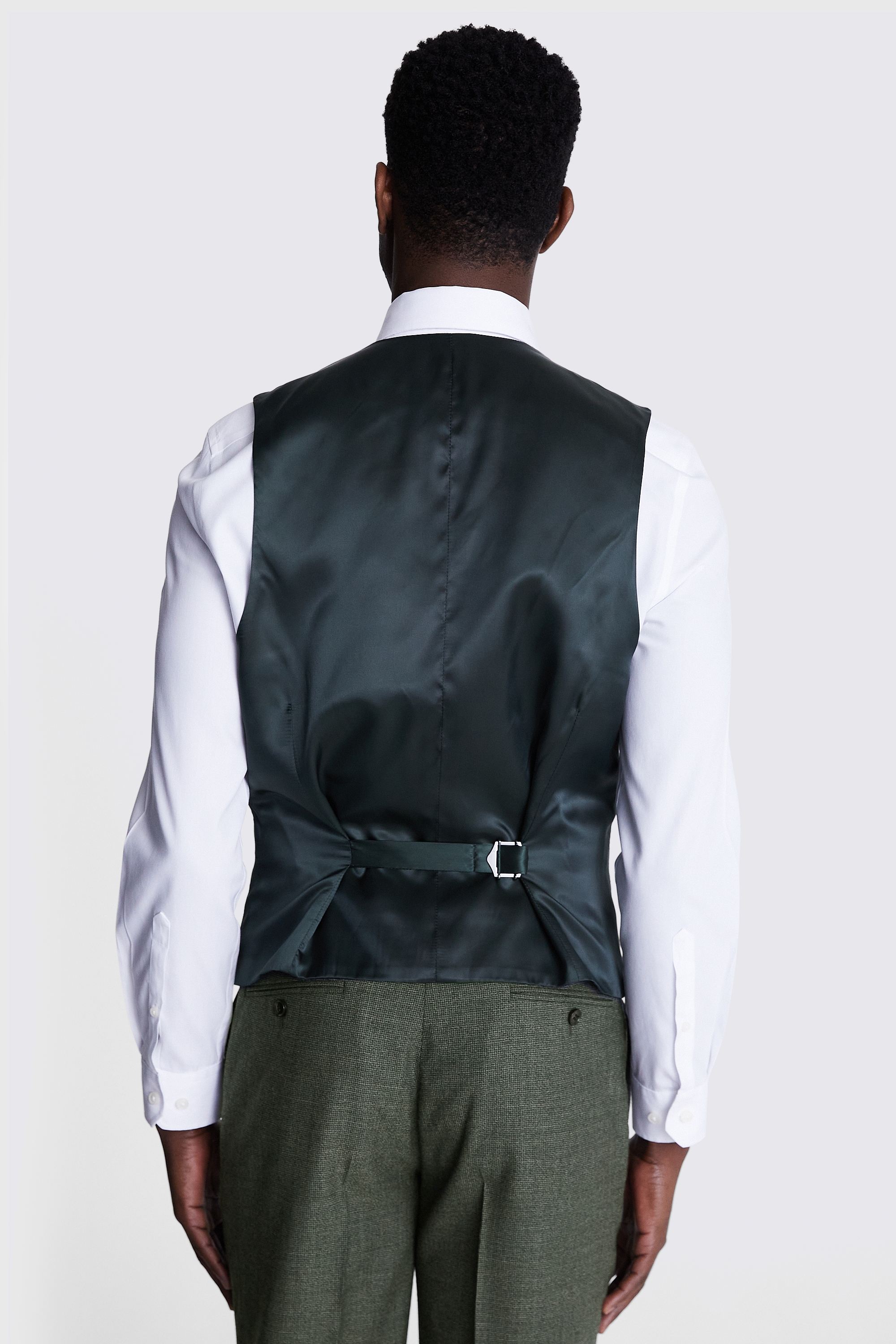 Regular Fit Green Puppytooth Waistcoat | Buy Online at Moss