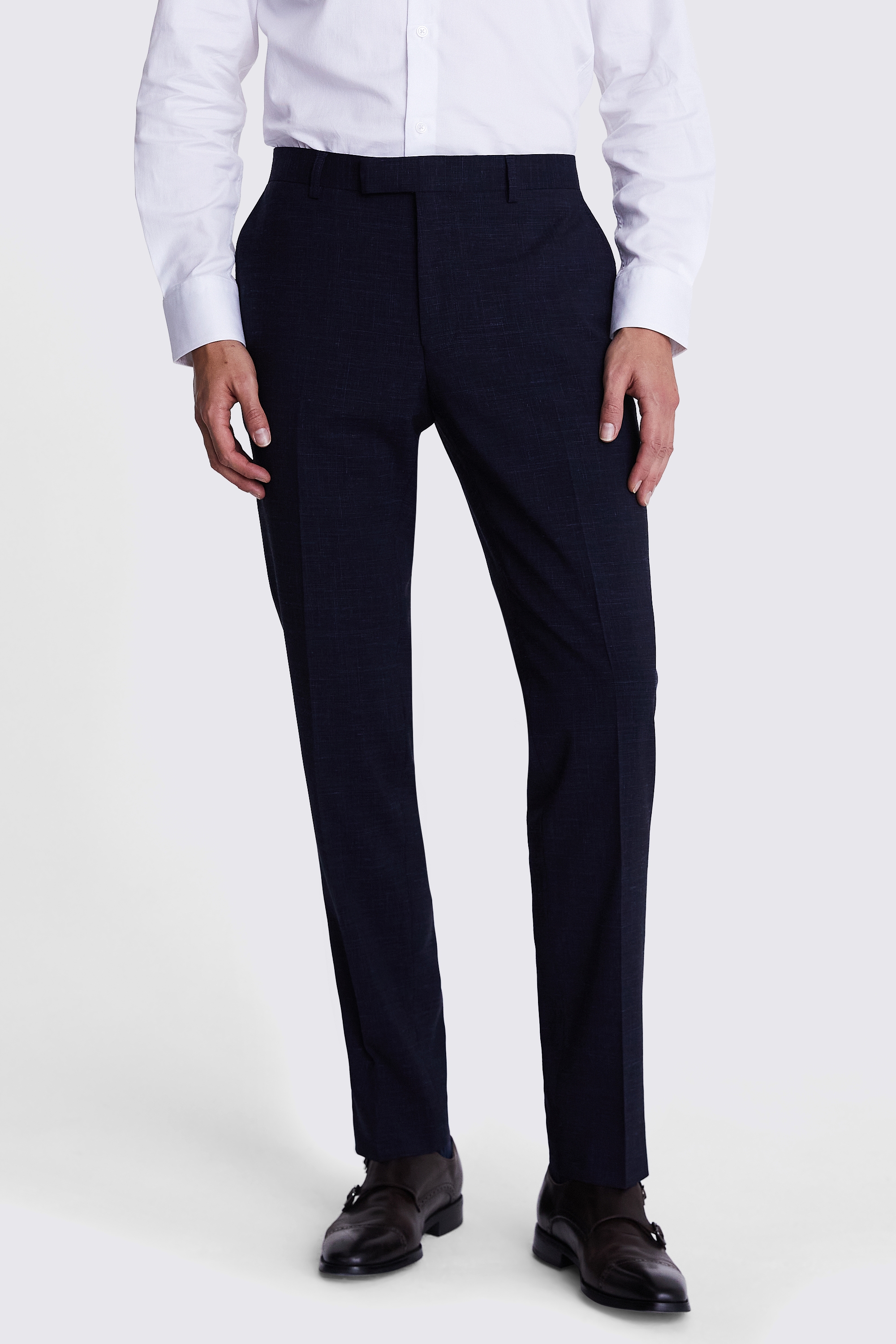Italian Slim Fit Navy Check Jacket