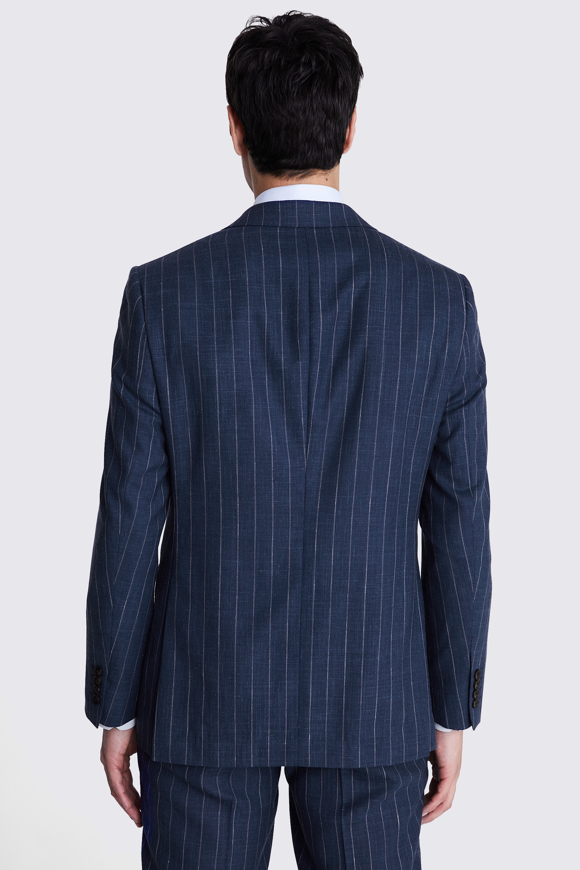 Italian Tailored Fit Blue Stripe Suit