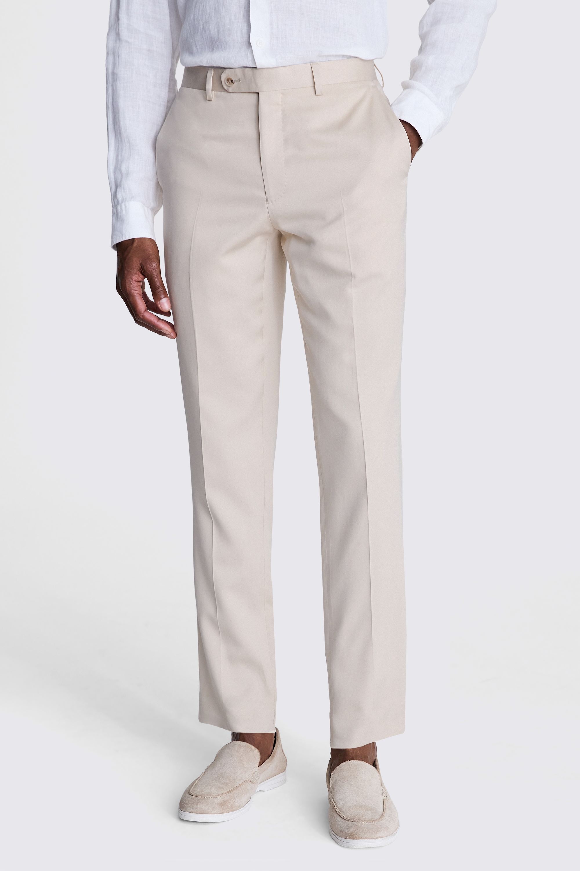 Italian Tailored Fit Light Camel Silk Suit