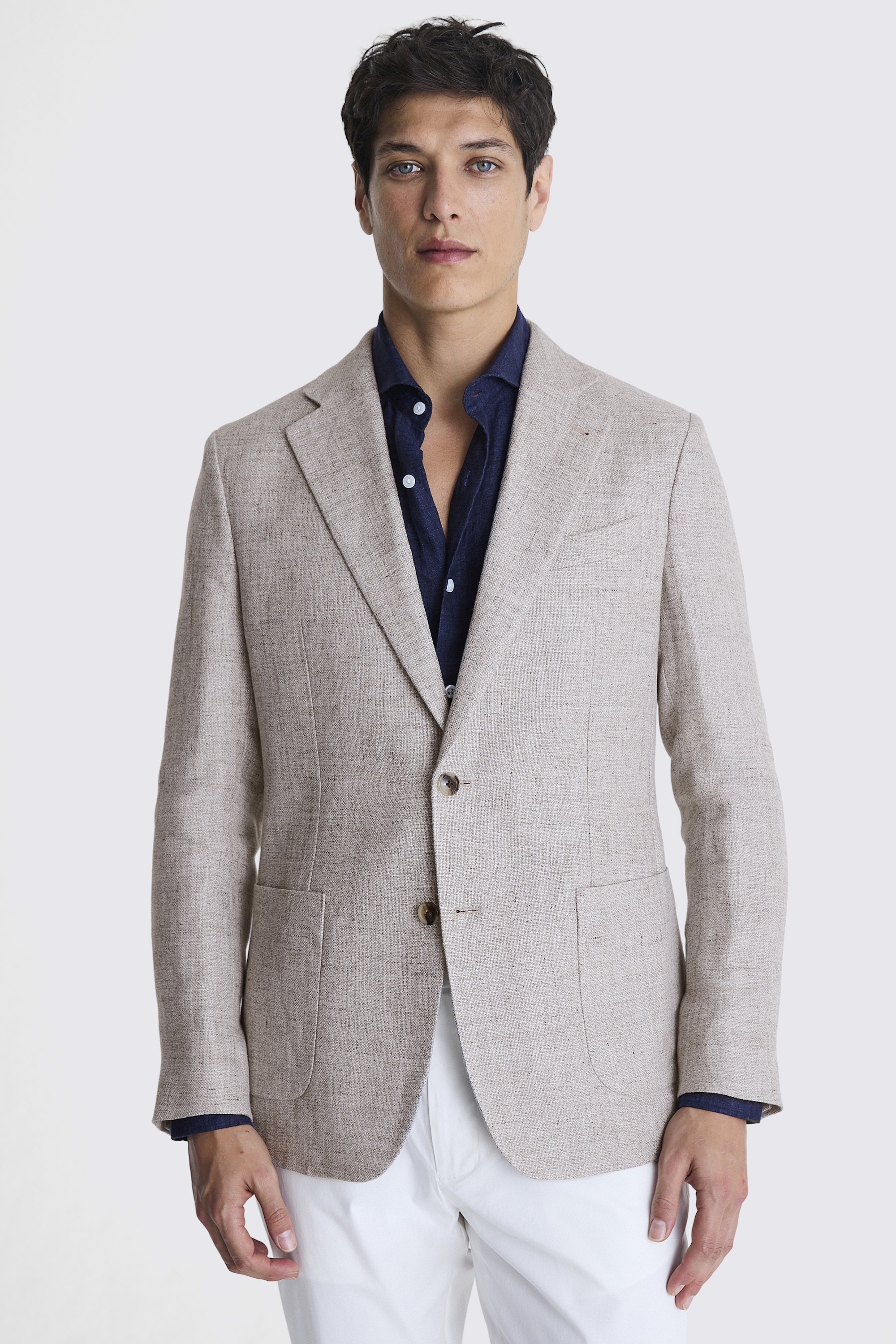 Italian Tailored Fit Taupe Jacket