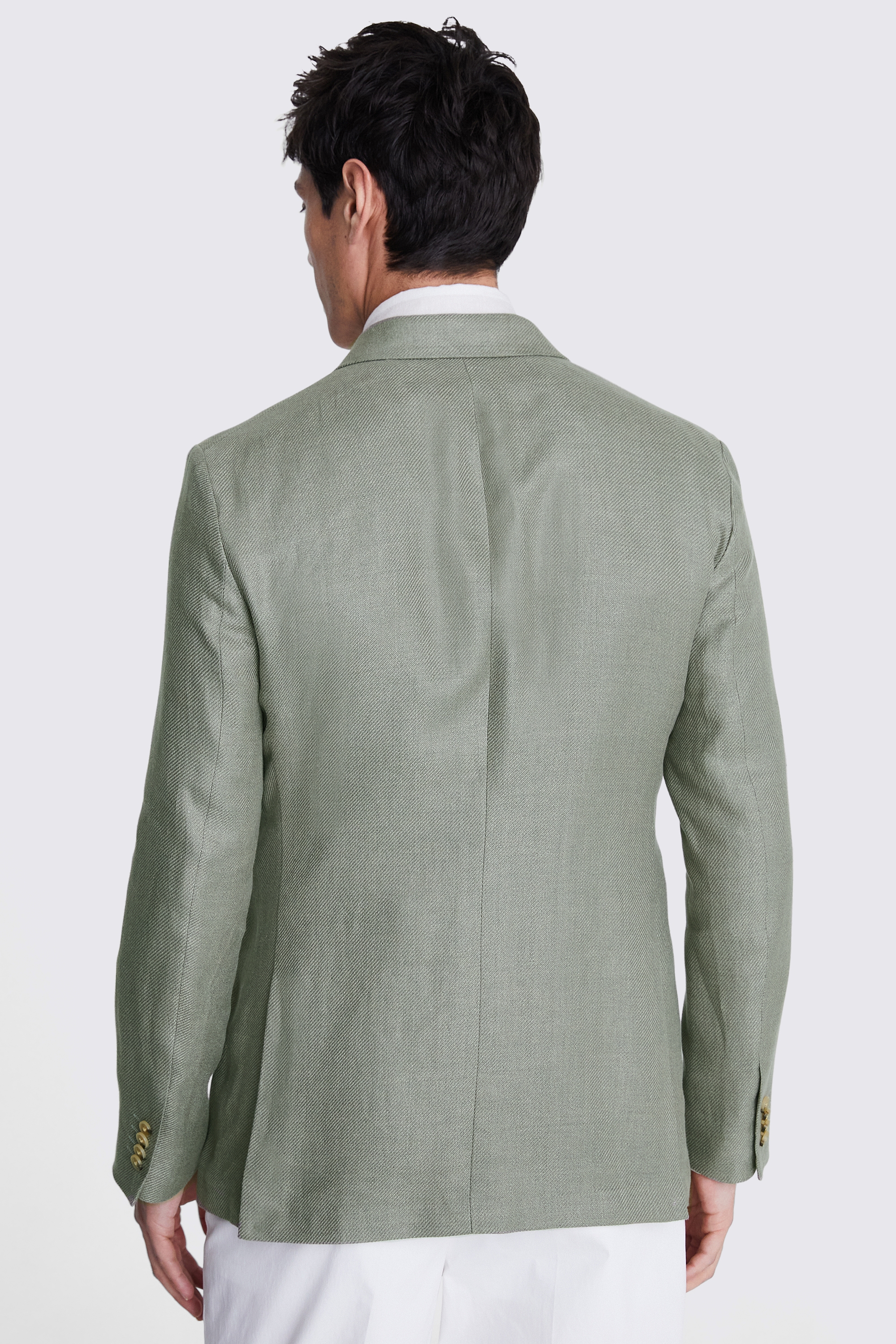 Italian Tailored Fit Light Army Twill Jacket