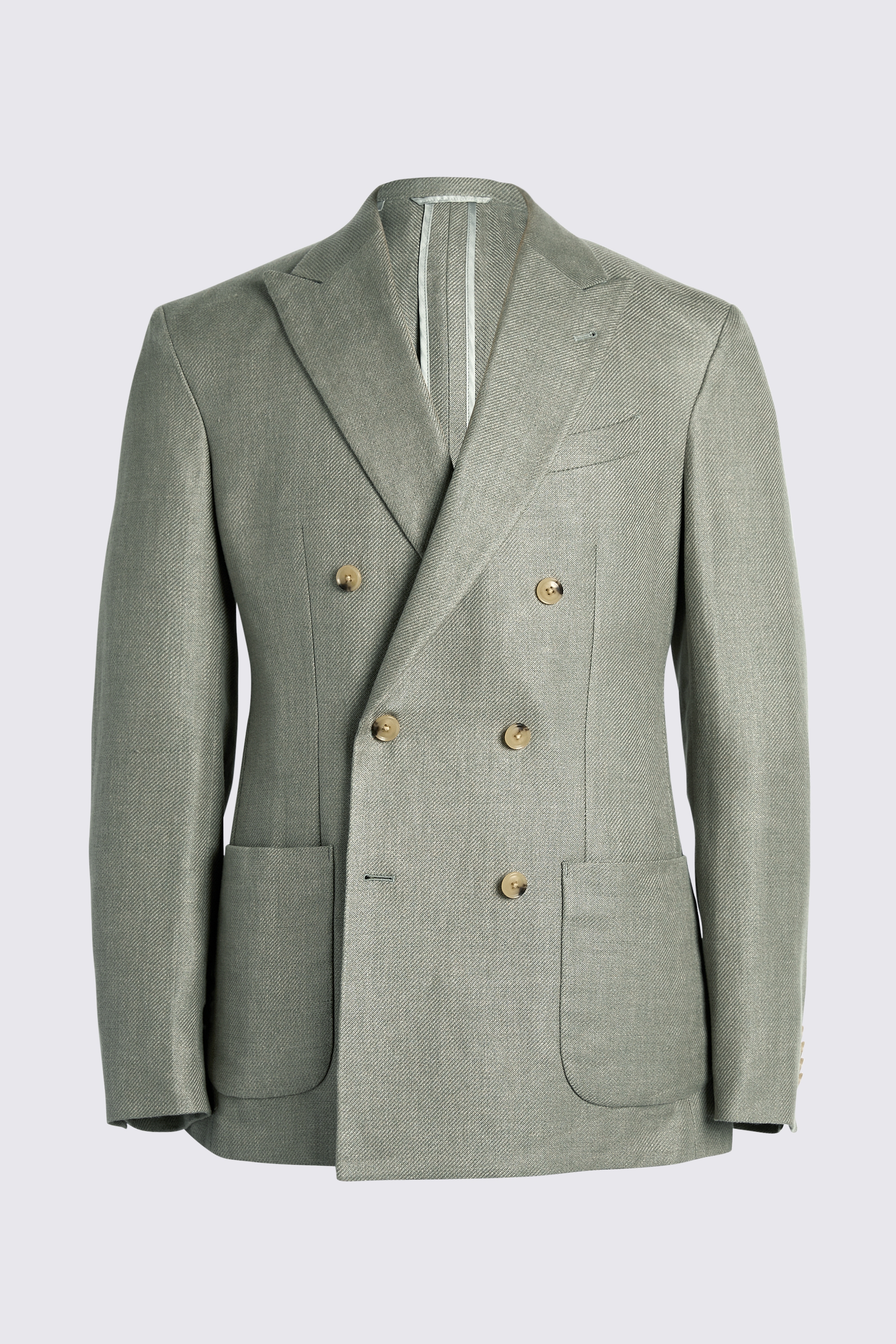 Italian Tailored Fit Light Army Twill Jacket