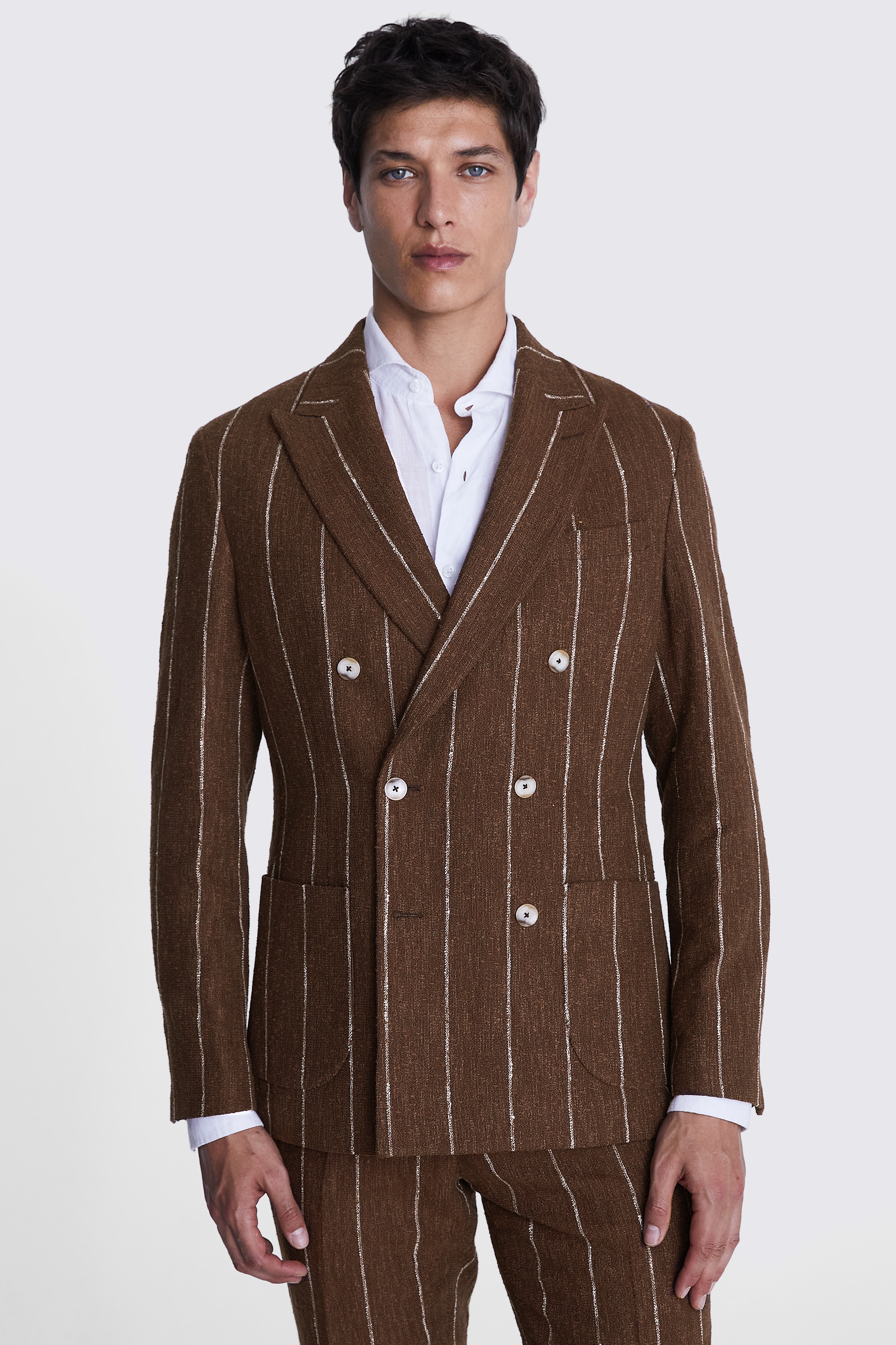 Italian Tailored Fit Copper Stripe Jacket