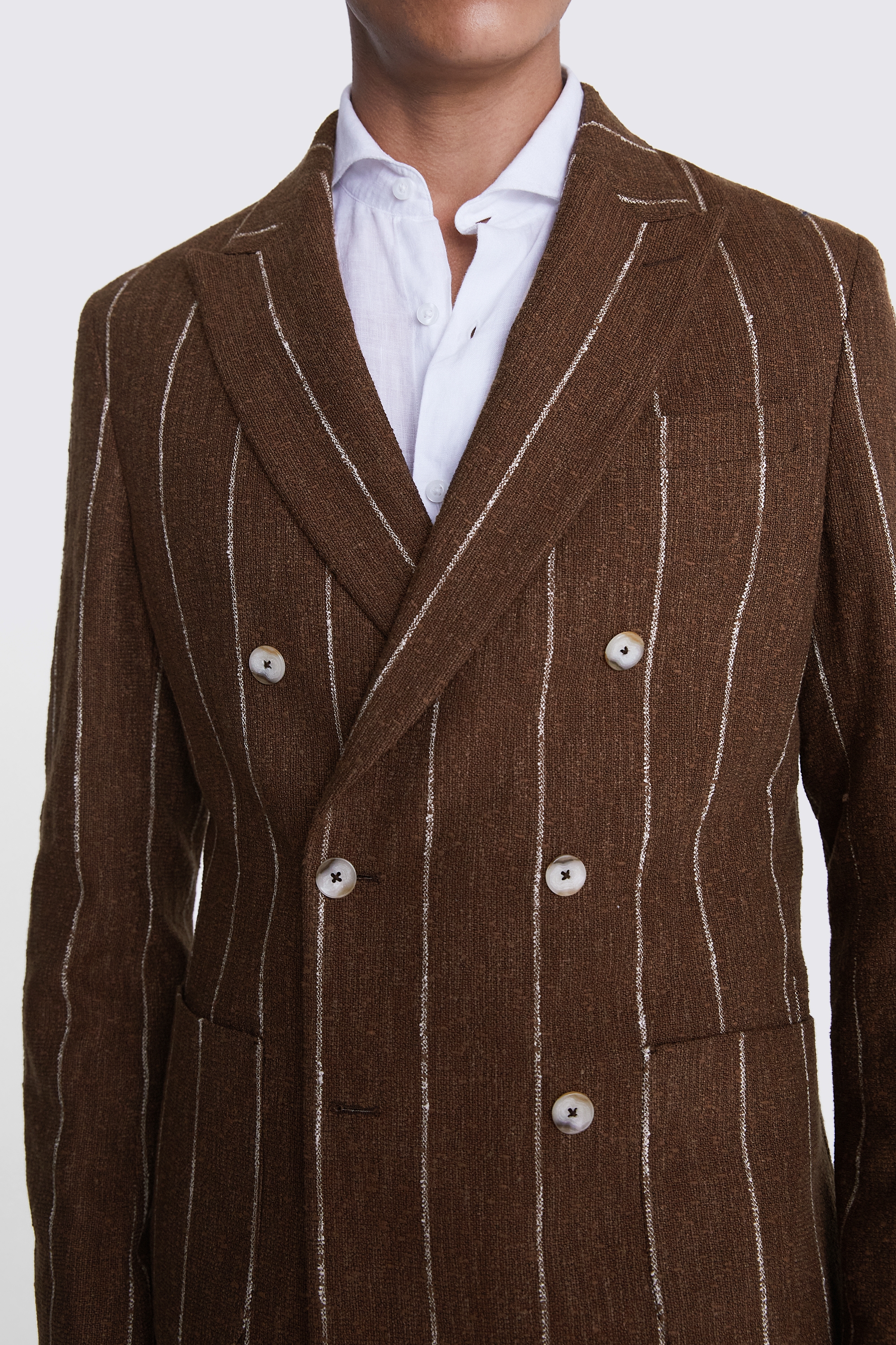 Italian Tailored Fit Copper Stripe Jacket