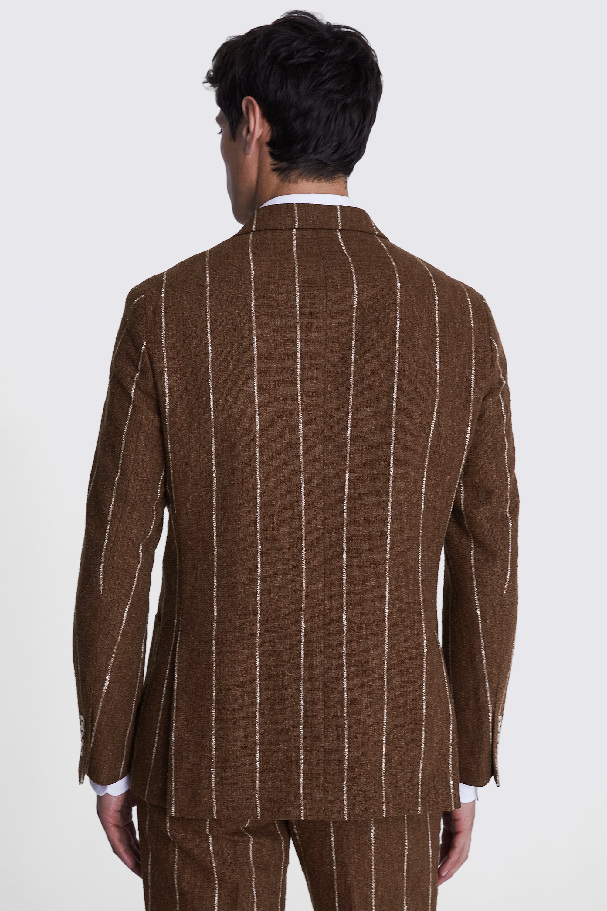 Italian Tailored Fit Copper Stripe Jacket