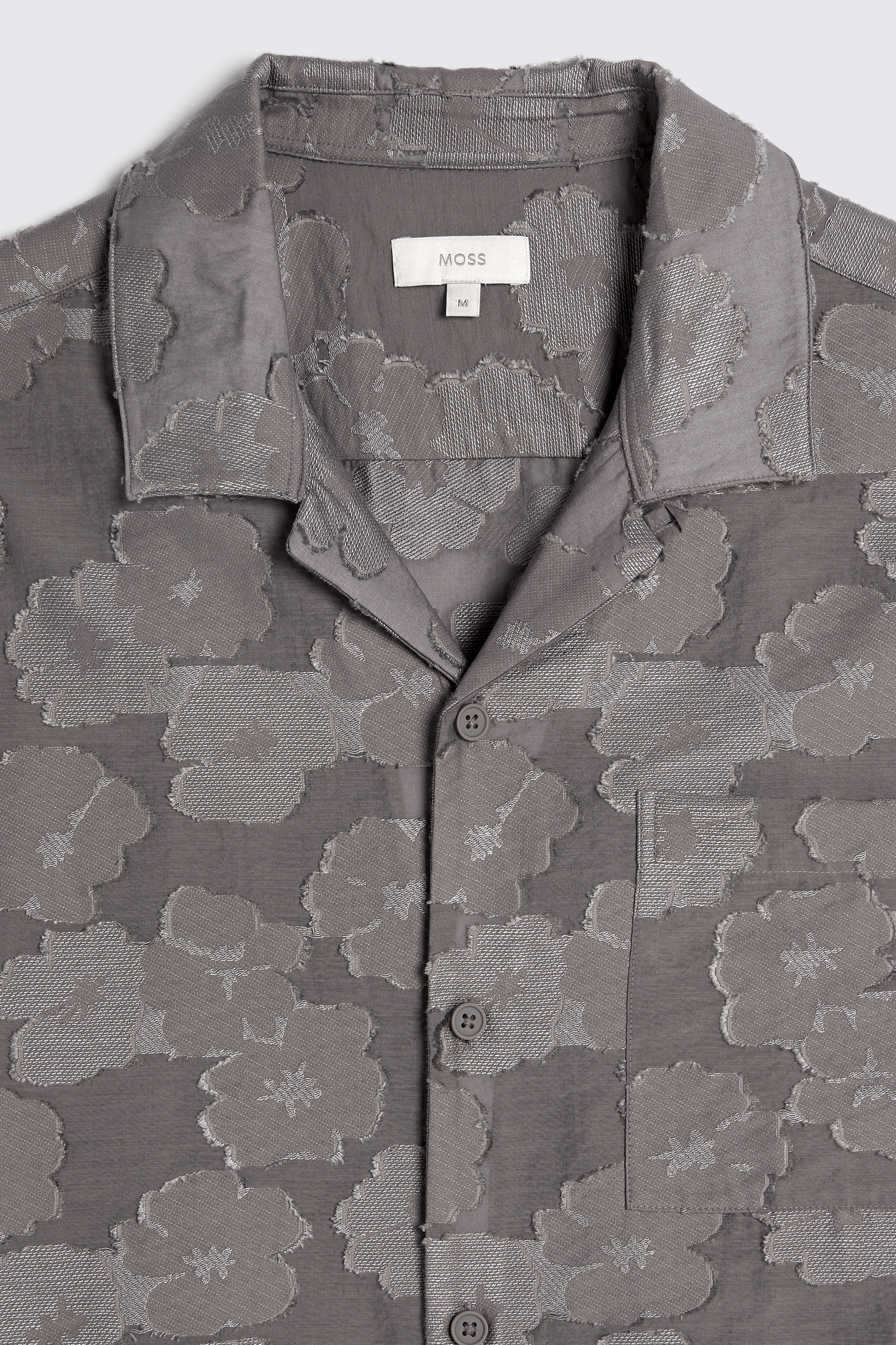 Relaxed Fit Dark Taupe Floral Shirt