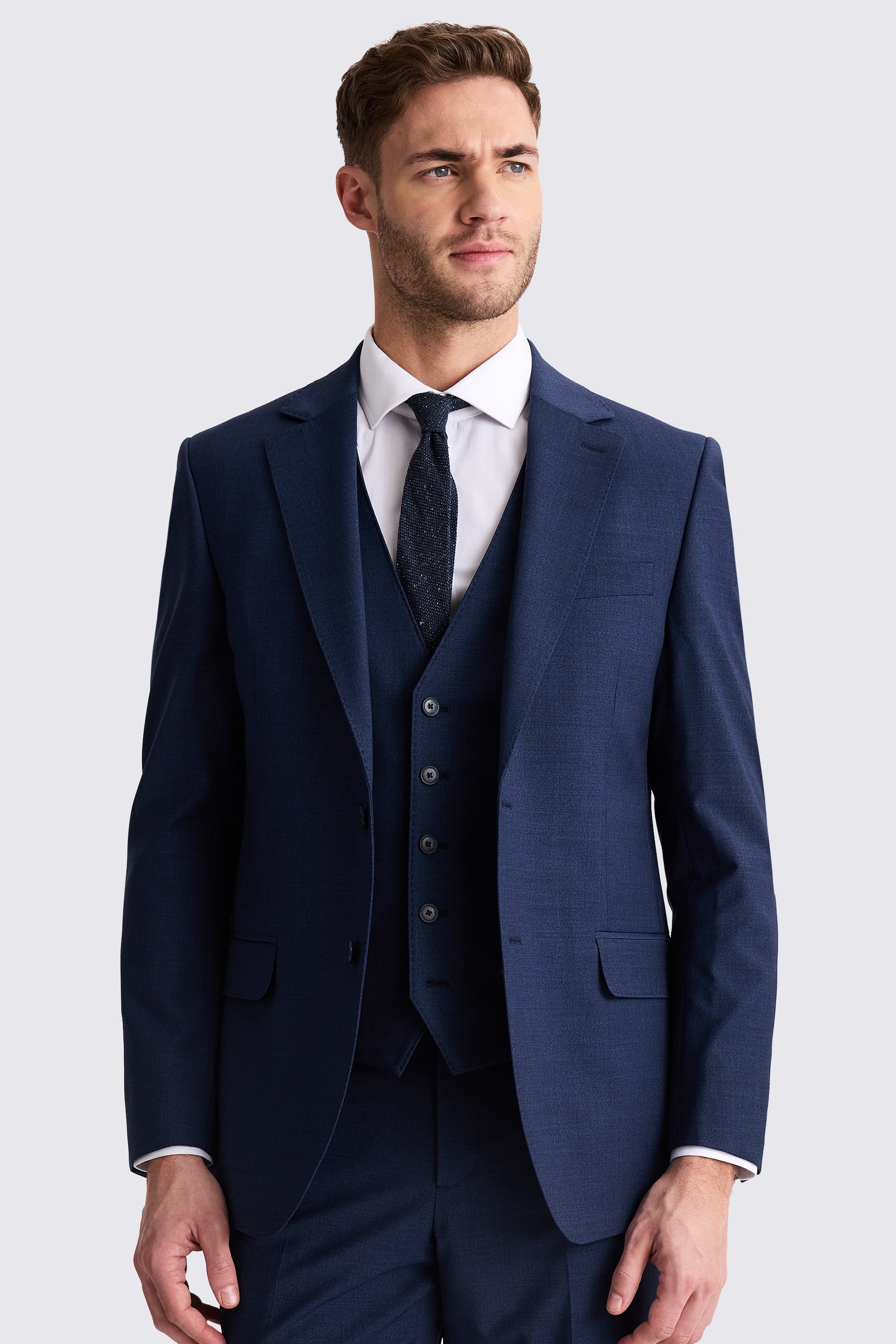 Tailored Fit Blue Performance Suit