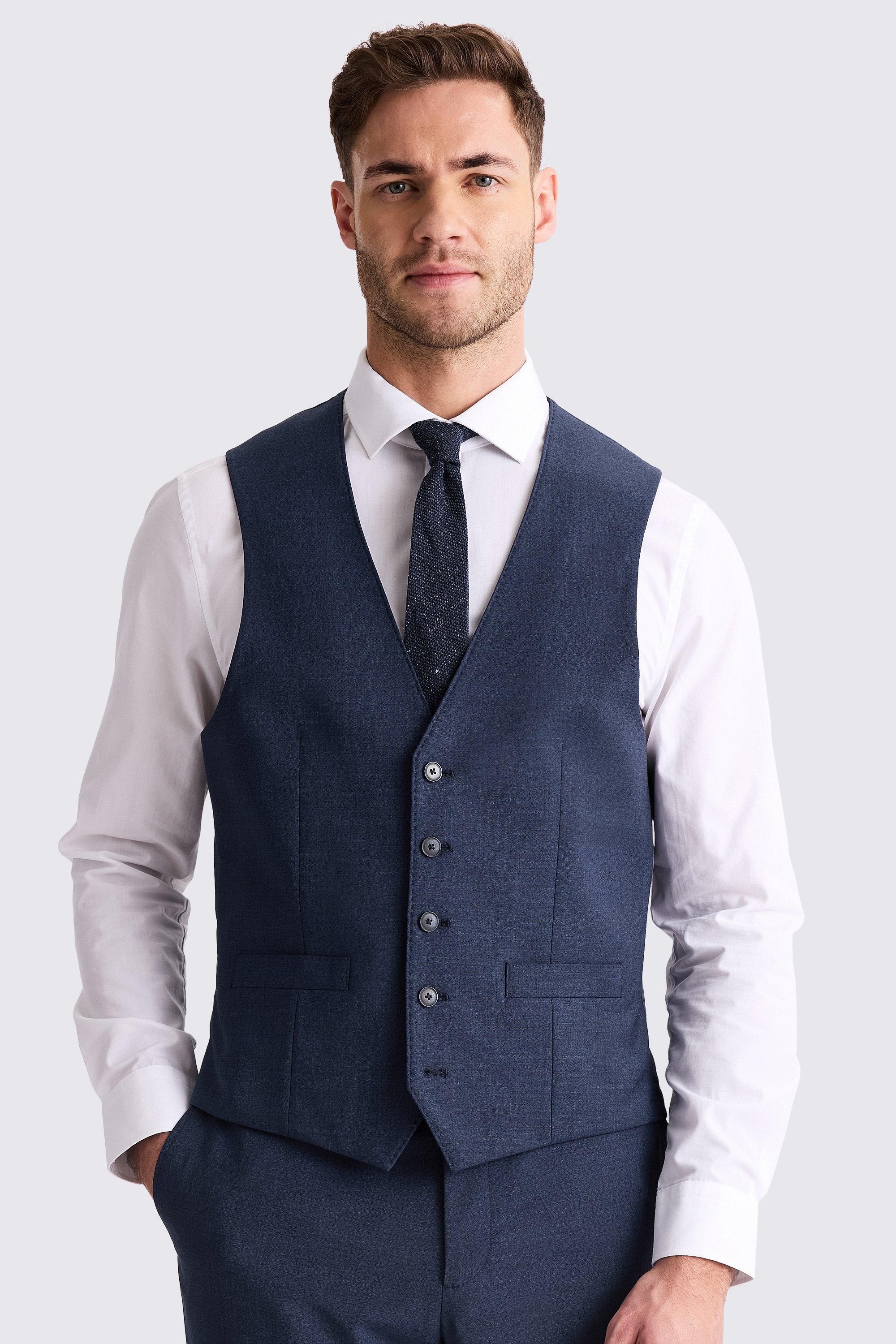 Tailored Fit Blue Performance Suit