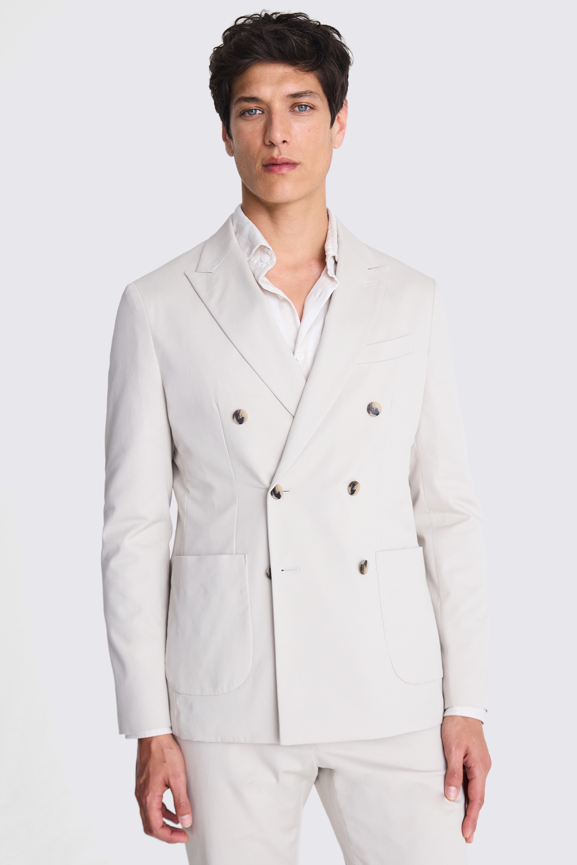 Slim Fit Light Camel Cotton Jacket