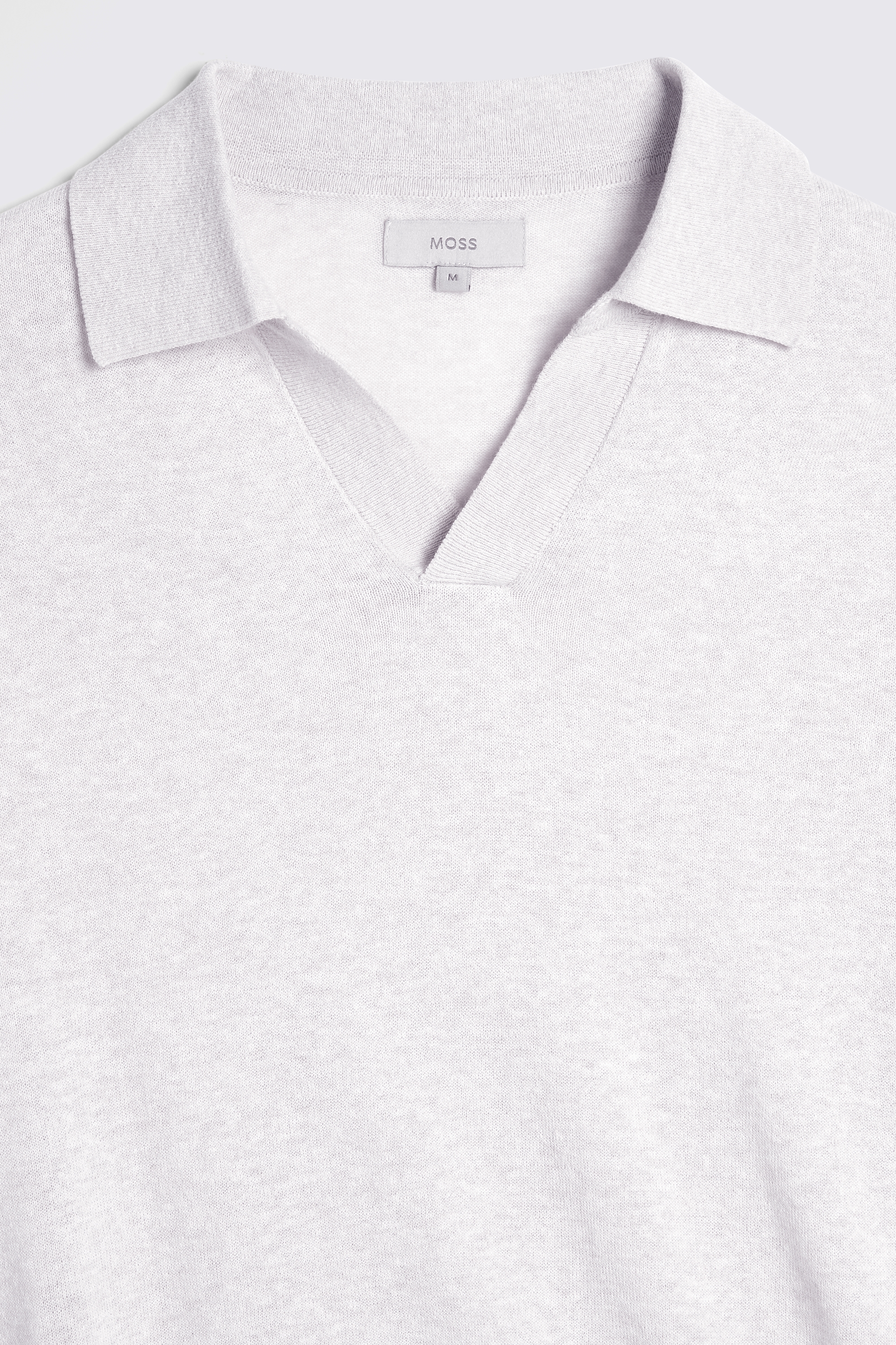 Linen Blend Oatmeal Skipper Polo