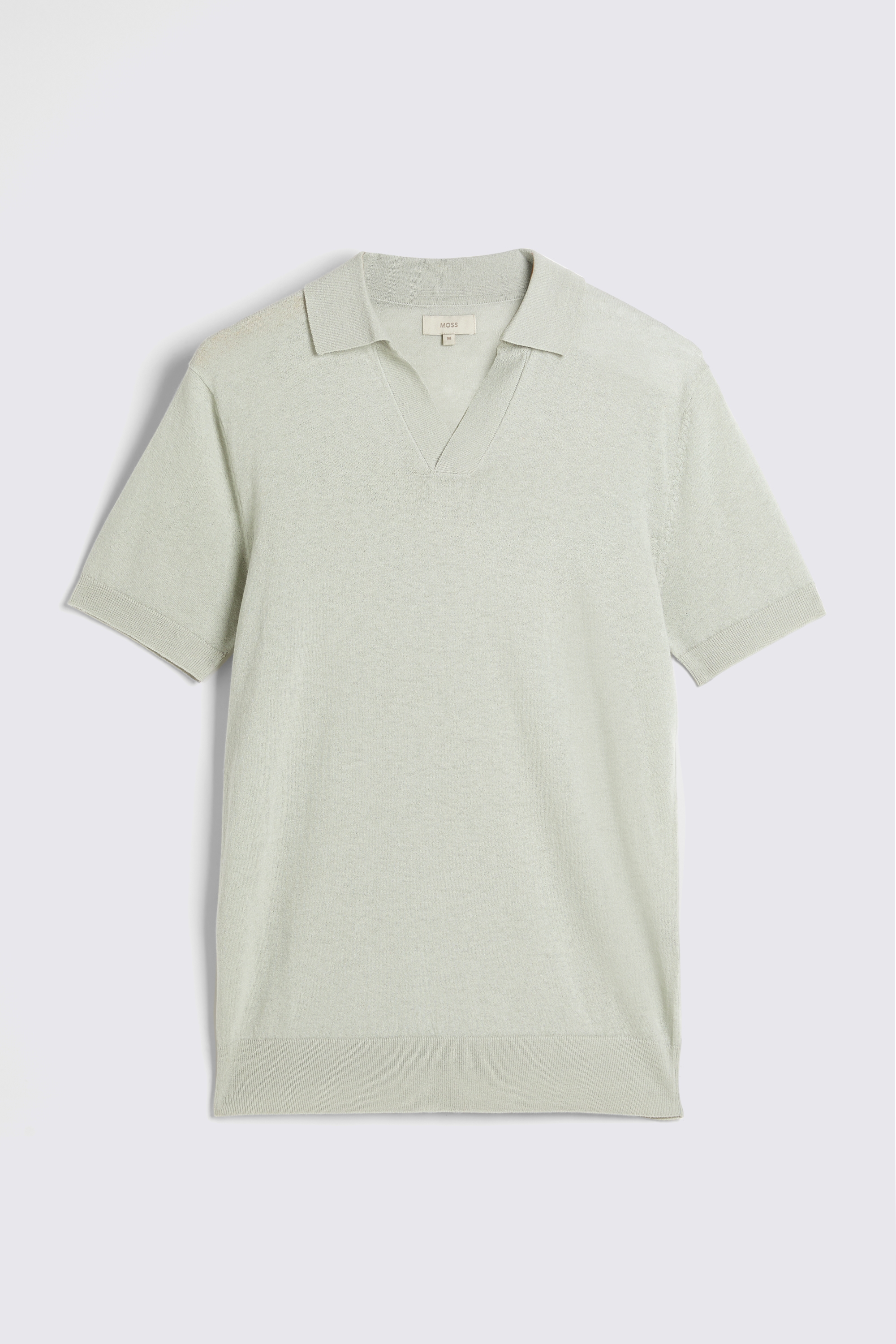 Linen Blend Light Sage Skipper Polo