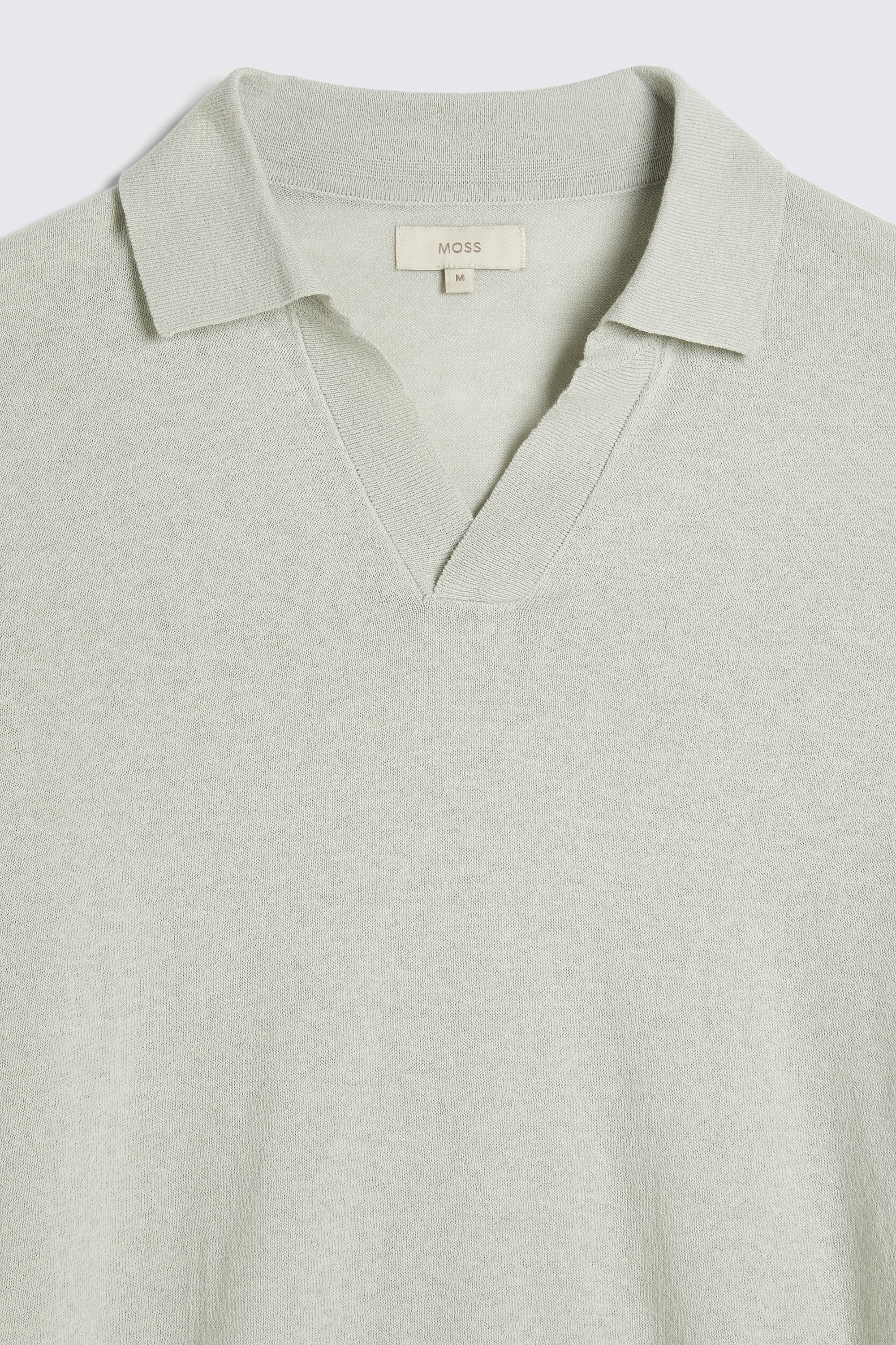 Linen Blend Light Sage Skipper Polo