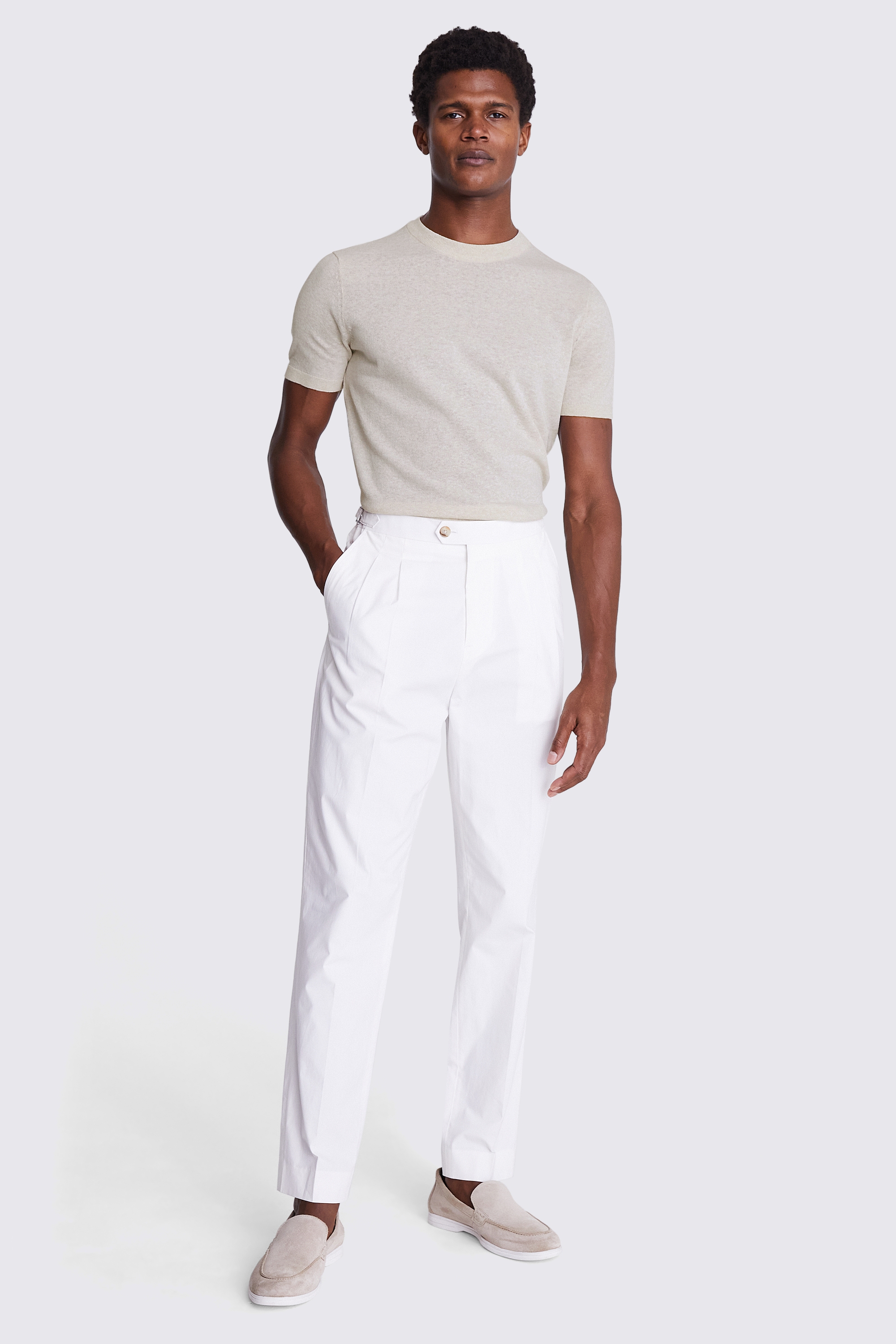 Linen Blend Oatmeal T-shirt