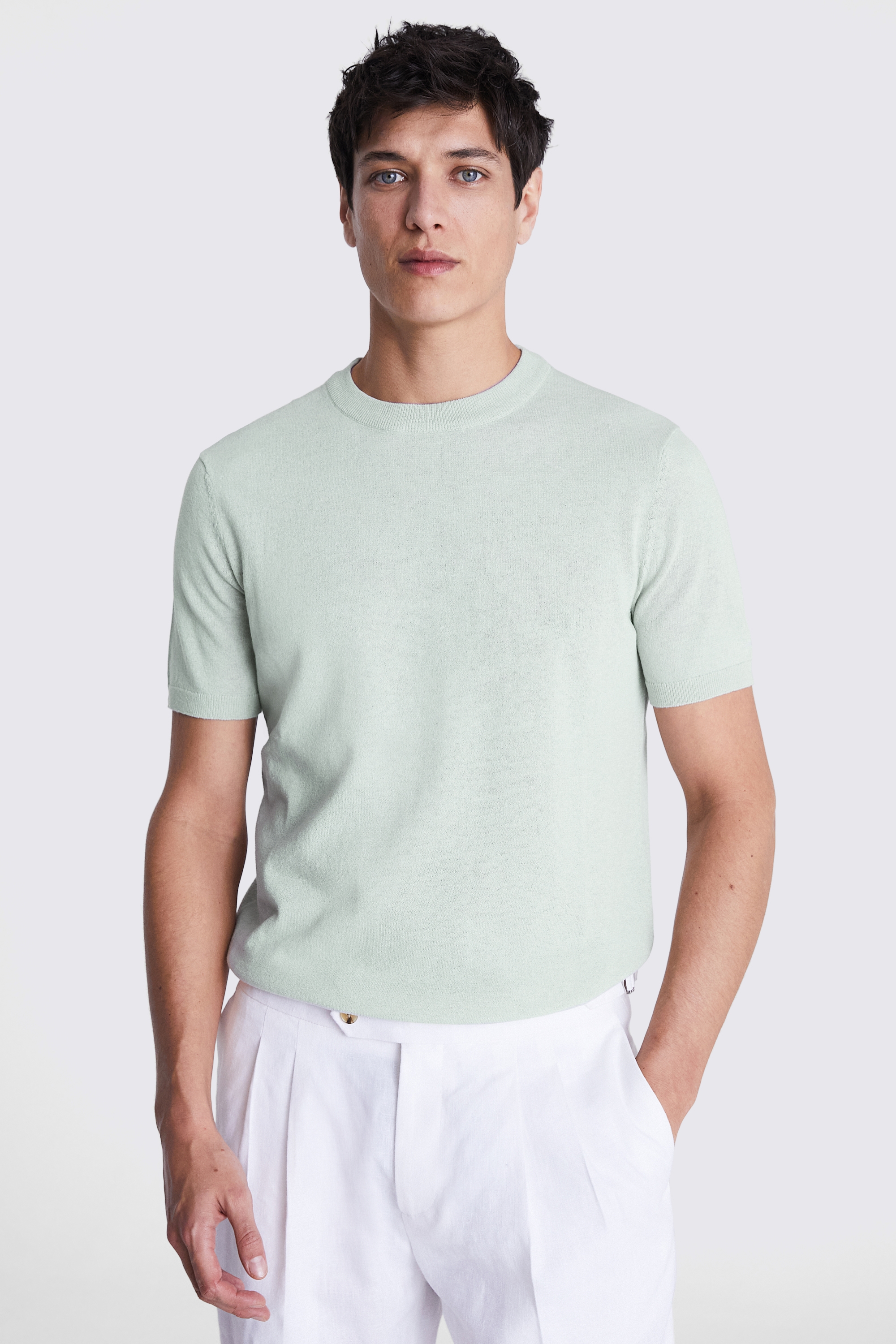 Linen Blend Light Sage T-shirt