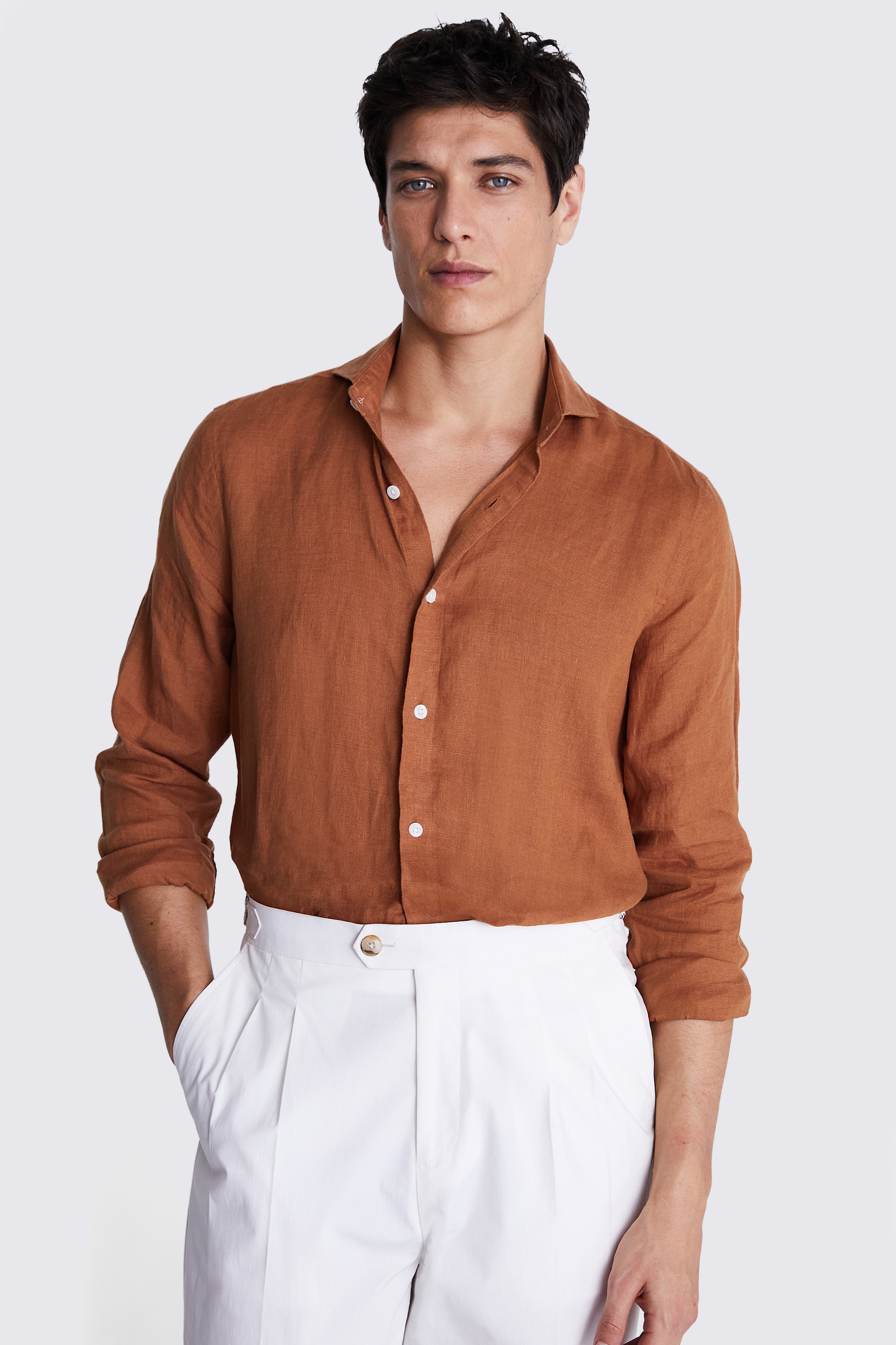 Rust Linen Shirt