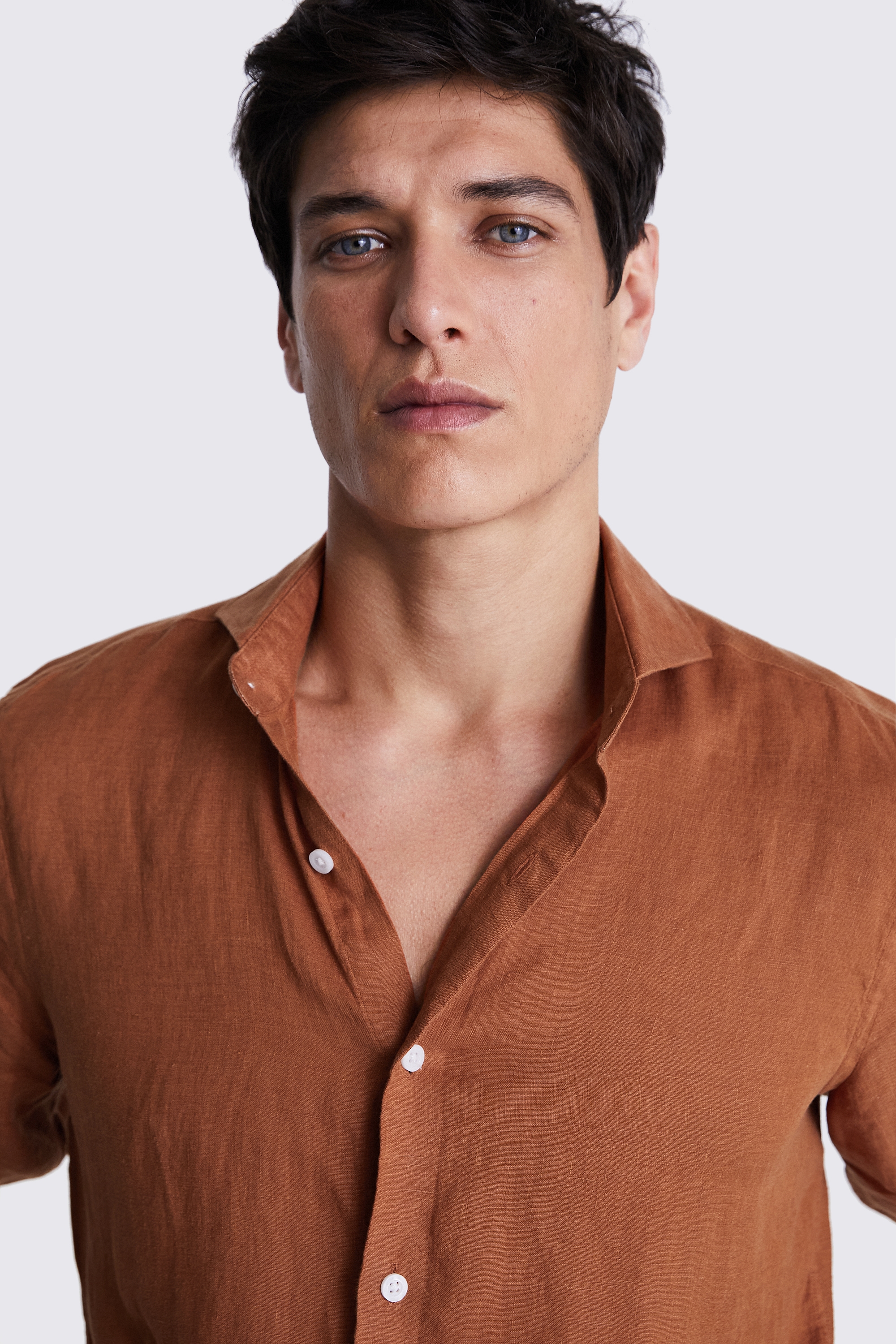 Rust Linen Shirt