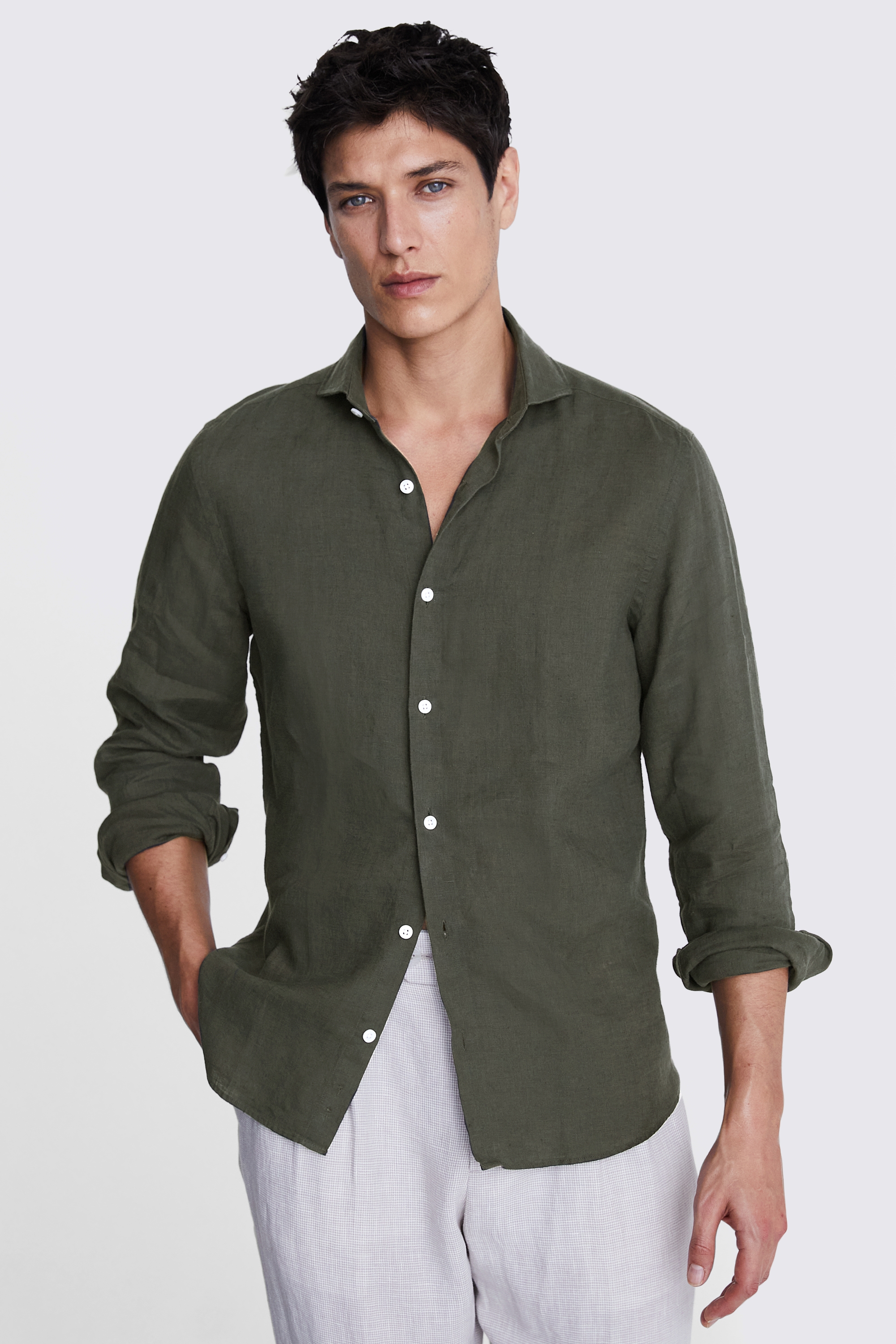 Khaki Linen Shirt