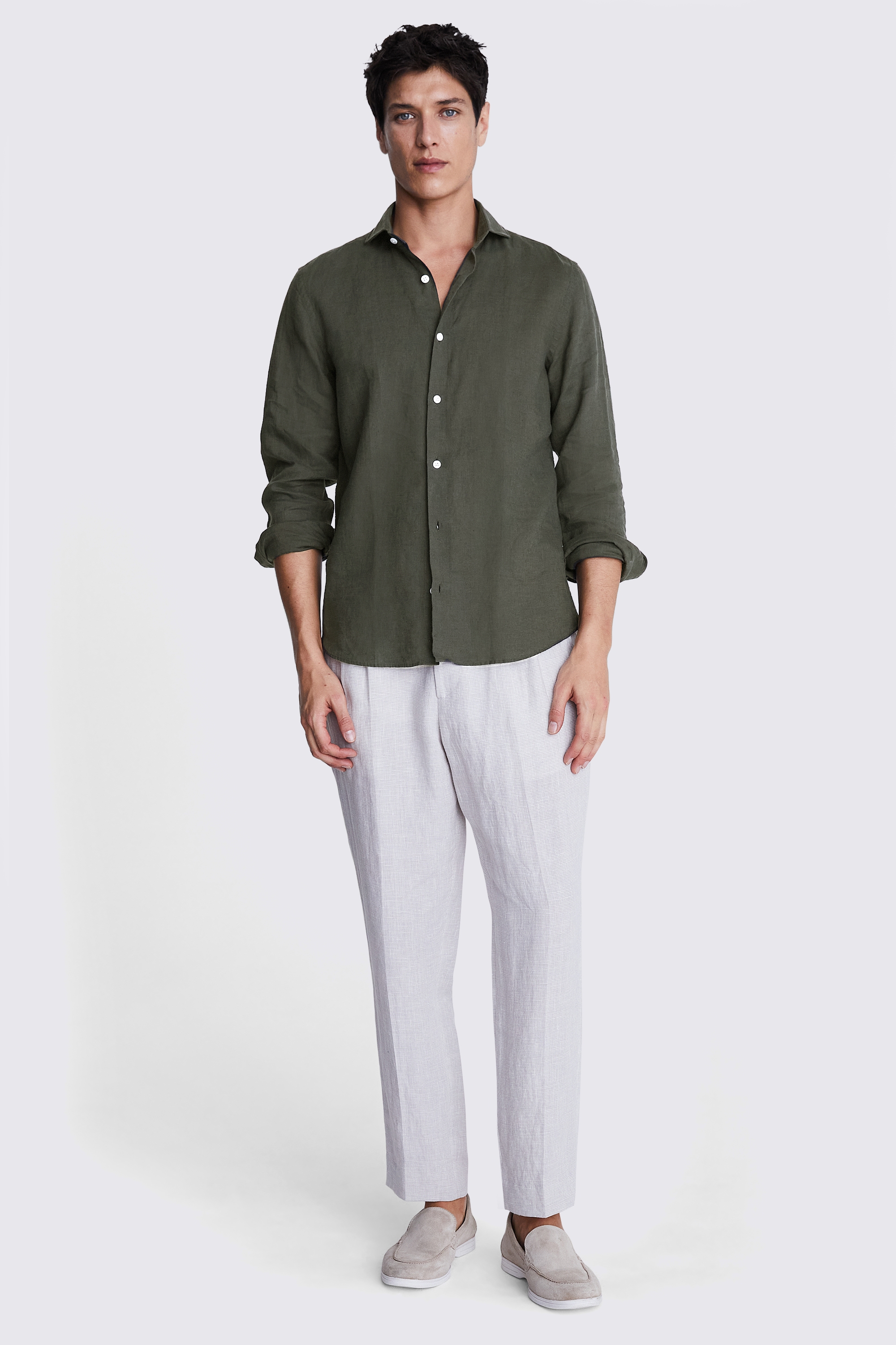 Khaki Linen Shirt
