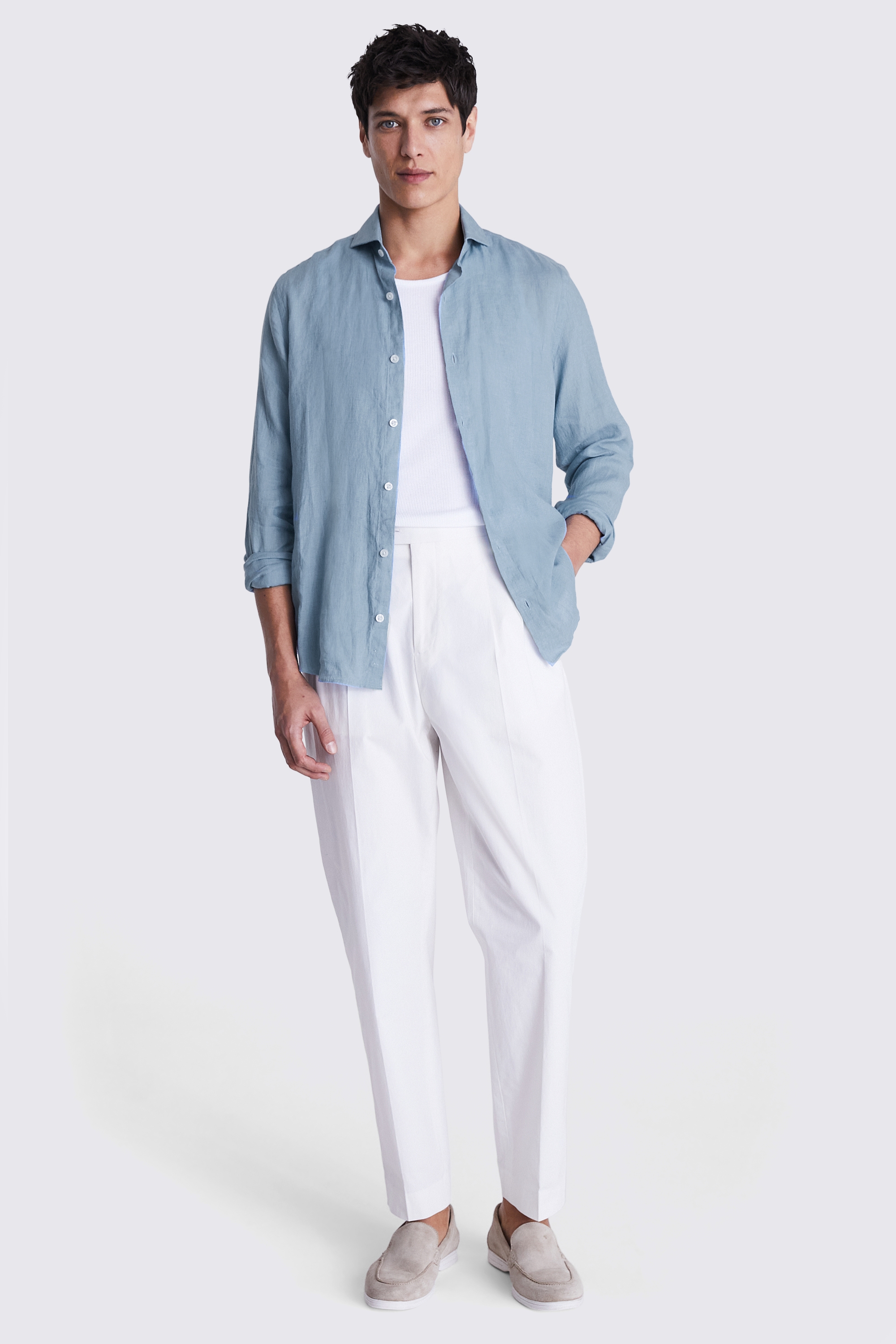 Blue Linen Shirt