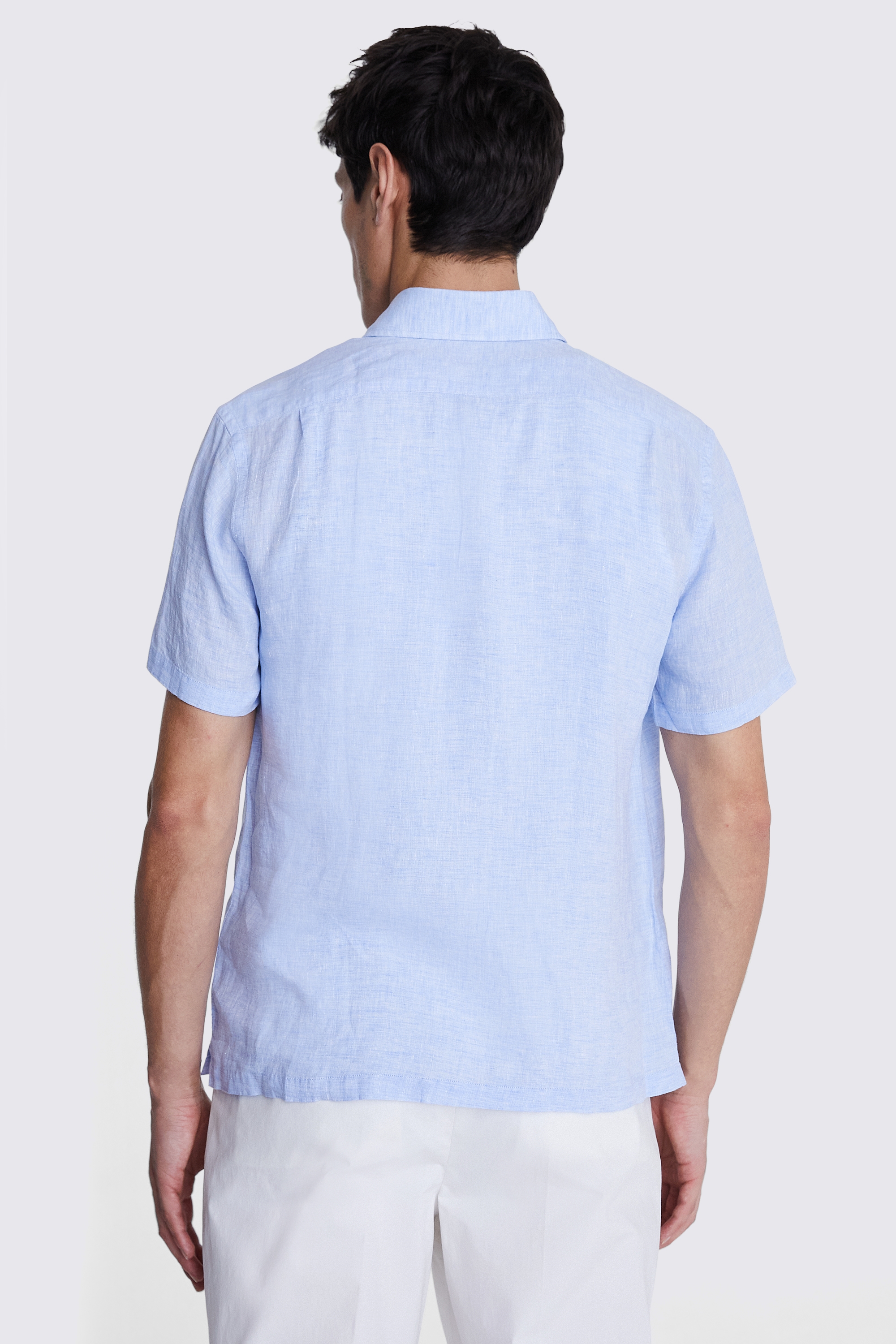 Sky Short Sleeve Linen Shirt